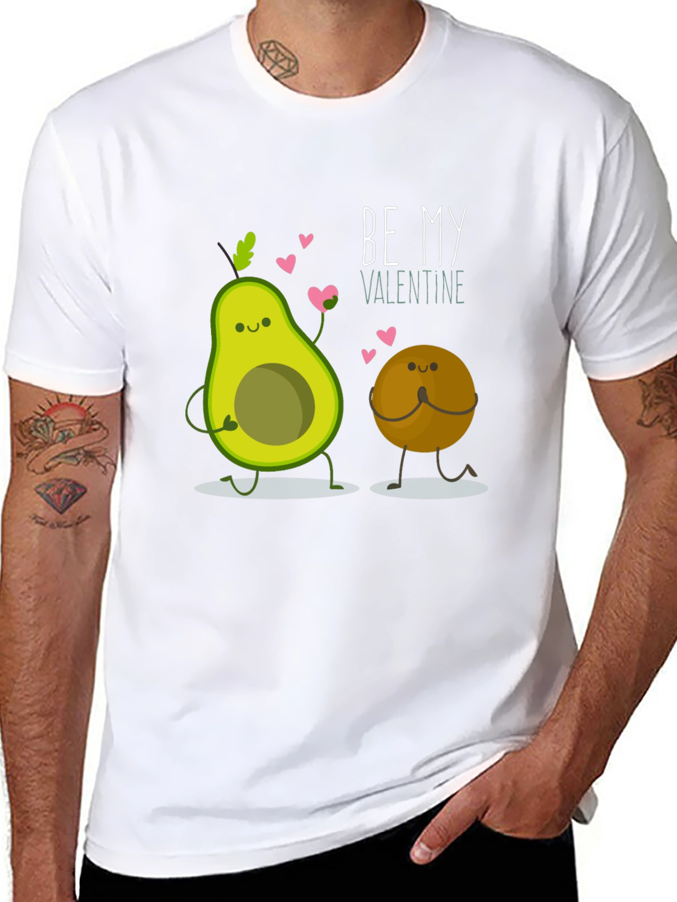 Avocado Valentines Day Graphic T-Shirt