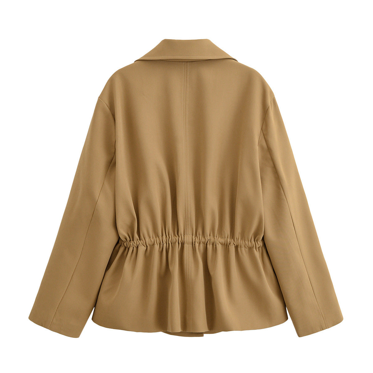 Waist lapel short jacket for women's autumn