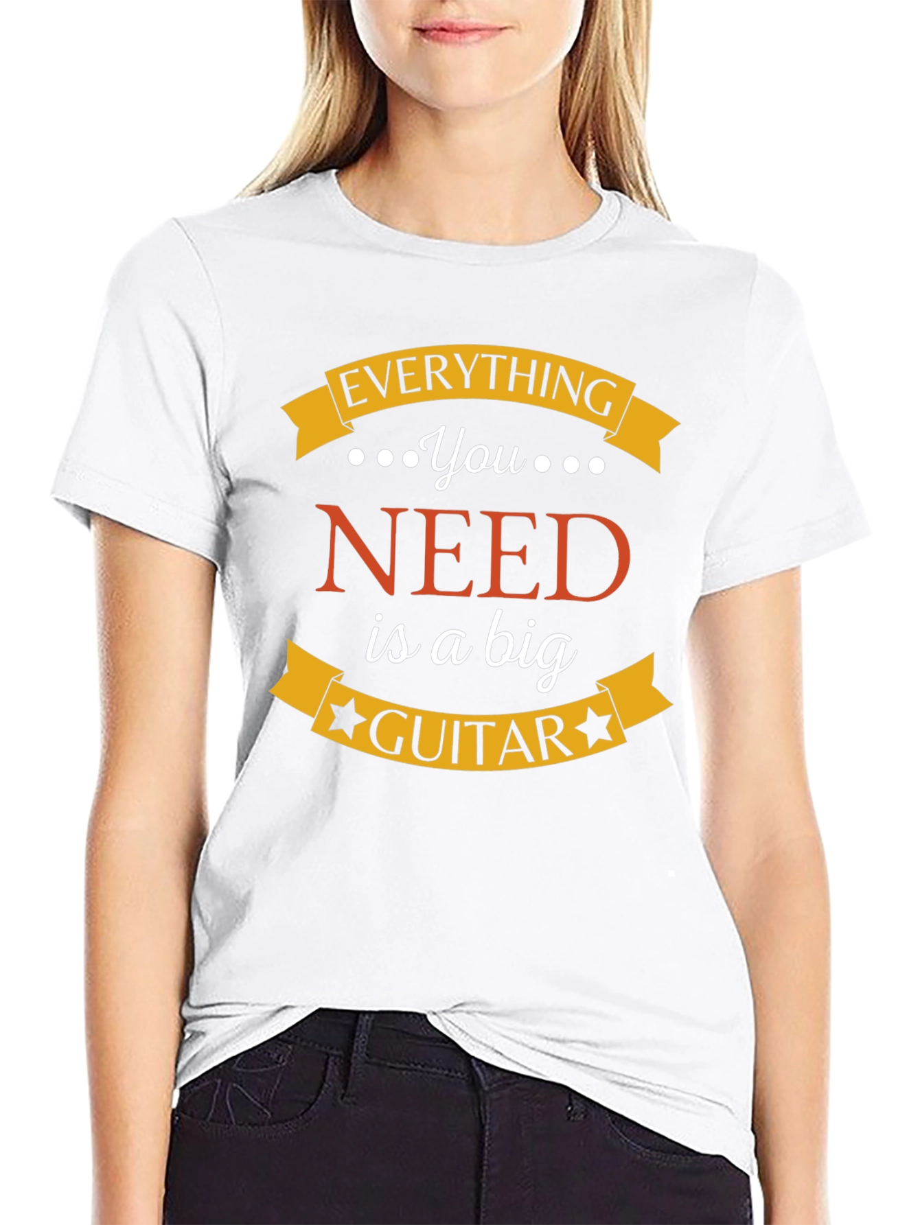 Everything You Need is a Big Guitar Black T-Shirt
