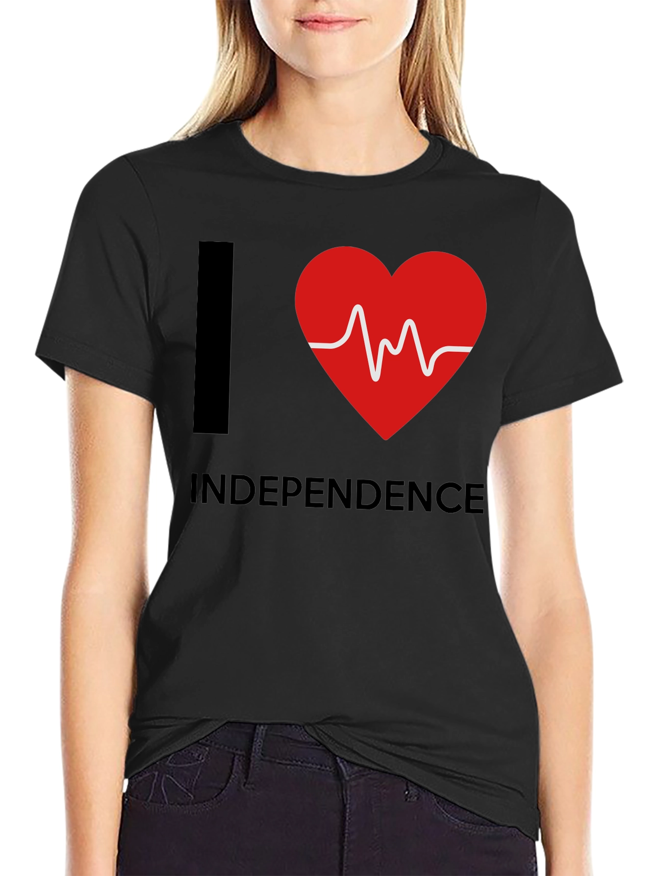 I Heart Independence T-Shirt - Patriotic Graphic Tee