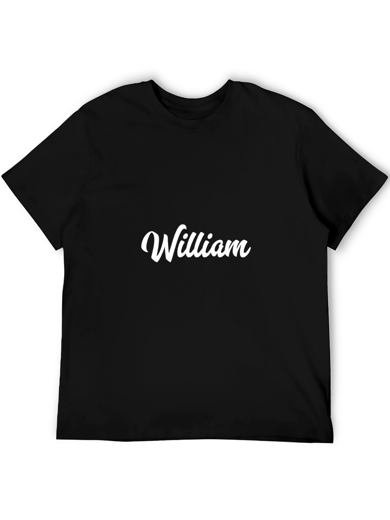 Custom Name T-Shirt: William - Stylish Black Tee