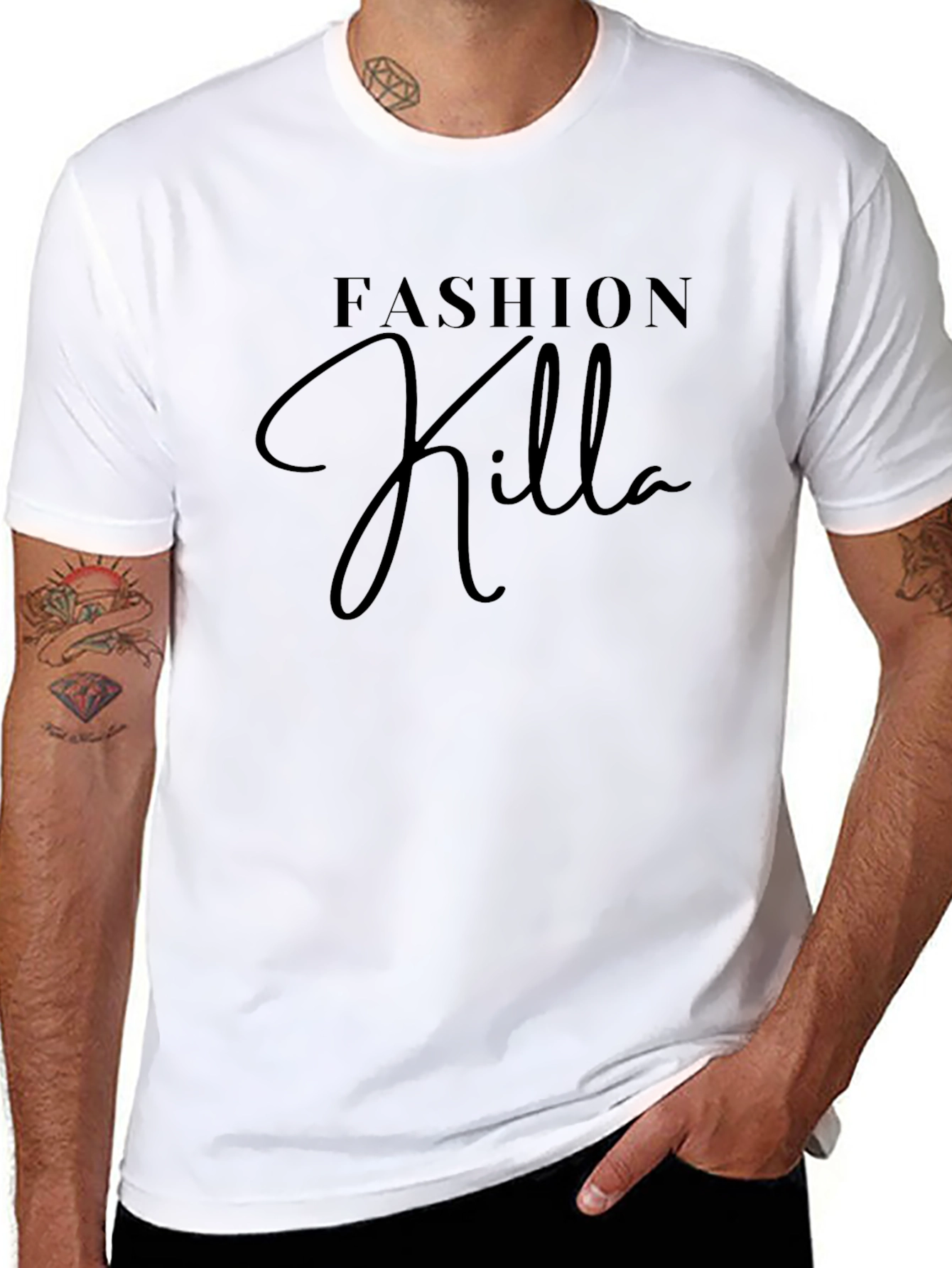 Fashion Killa Graphic Tee - Stylish Black T-Shirt