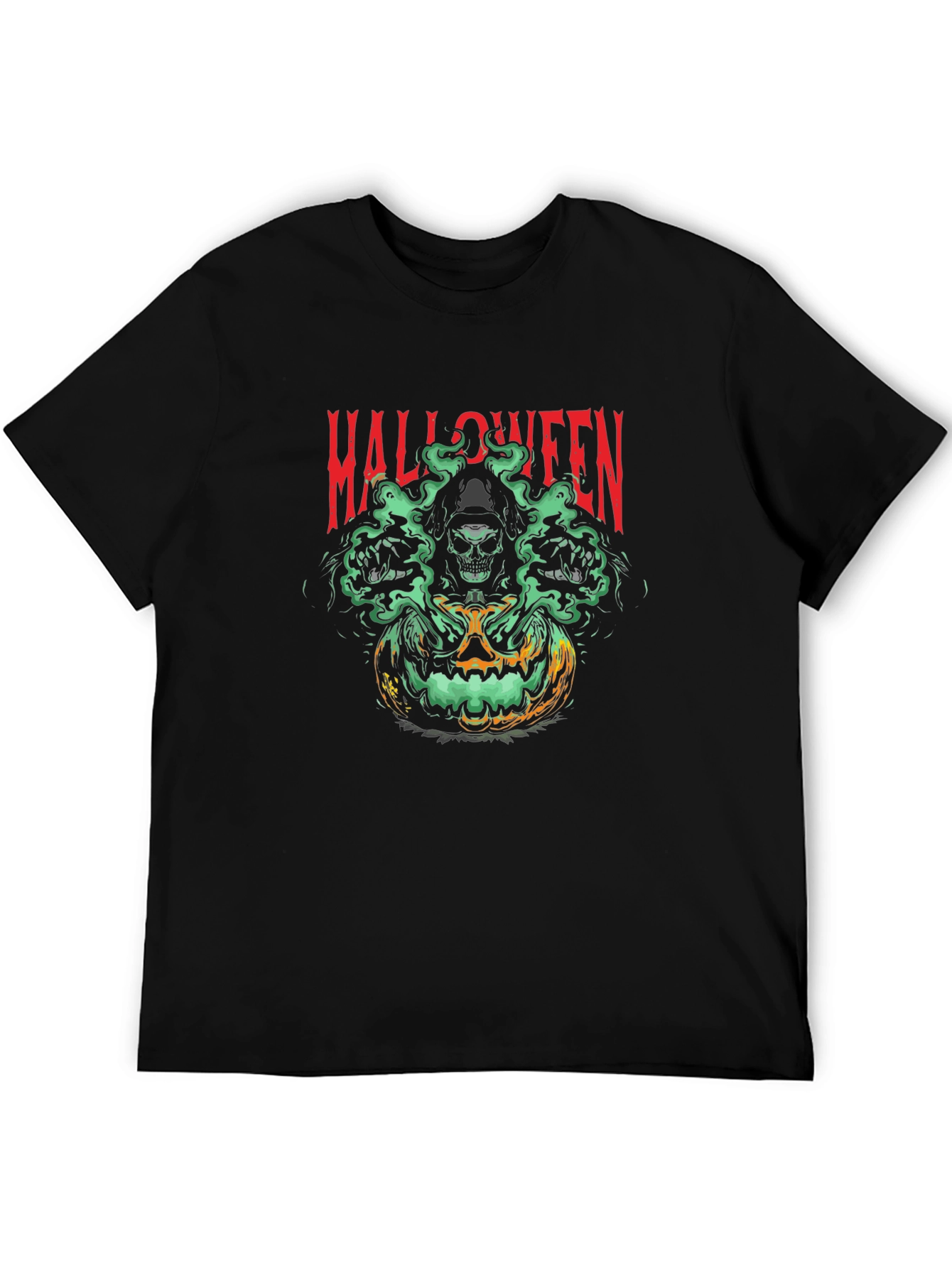 Halloween Skull Pumpkin Graphic Tee