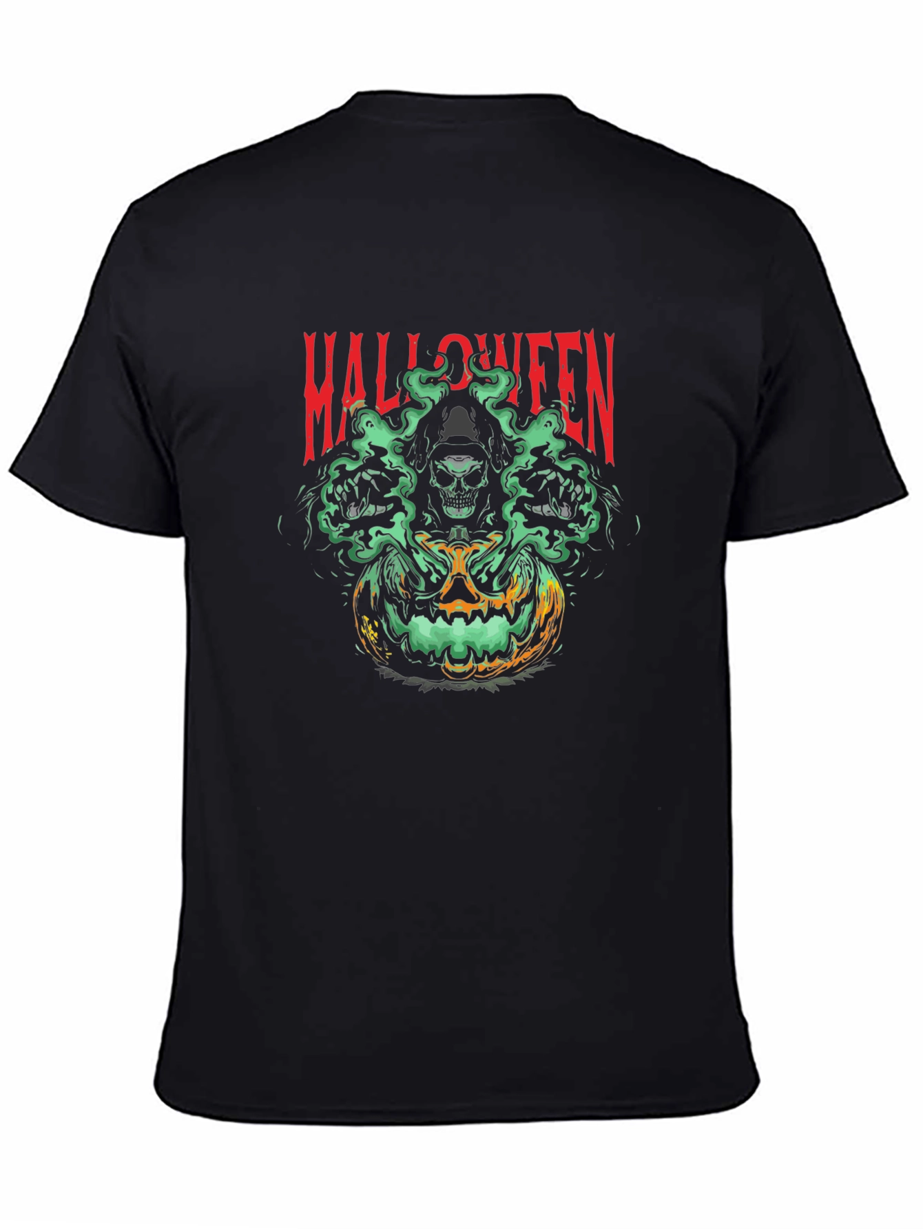 Halloween Skull Pumpkin Graphic Tee