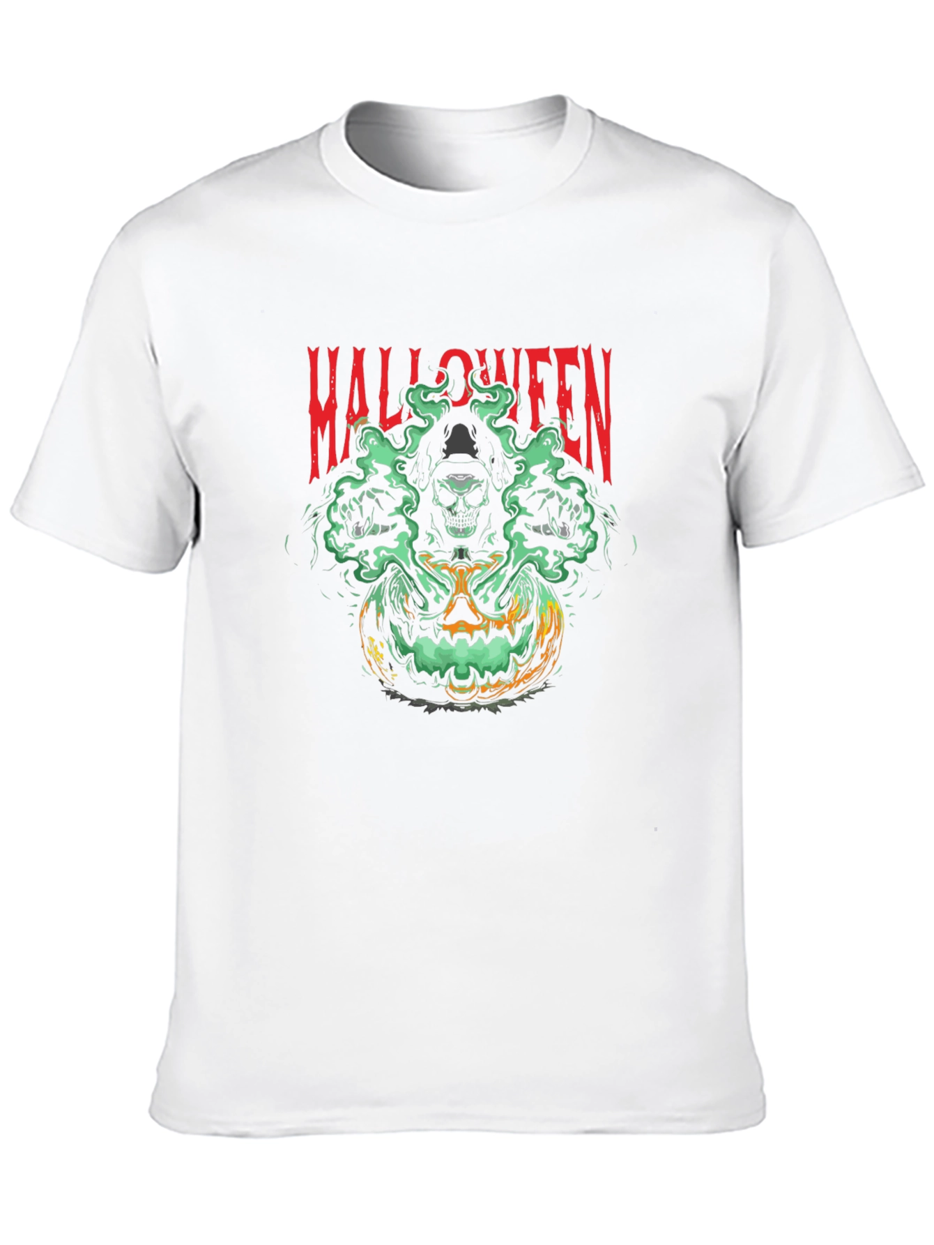 Halloween Skull Pumpkin Graphic Tee