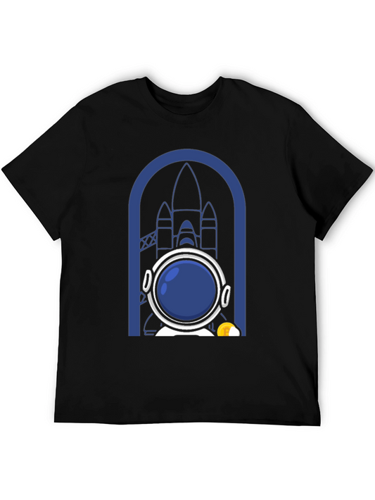 Astronaut & Rocket Graphic T-Shirt - Space Adventure Tee