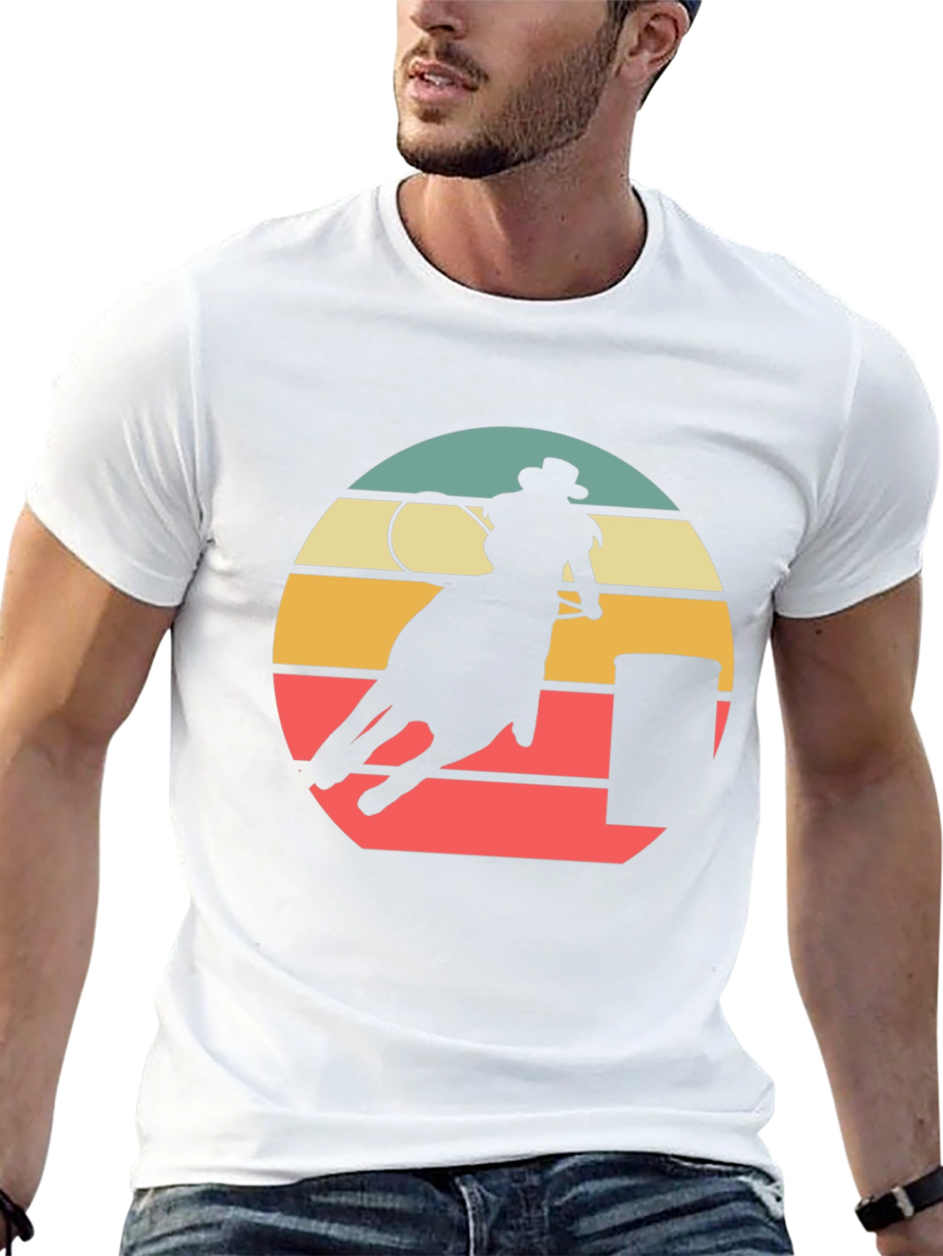 Retro Barrel Racing Tee - Western Graphic T-Shirt