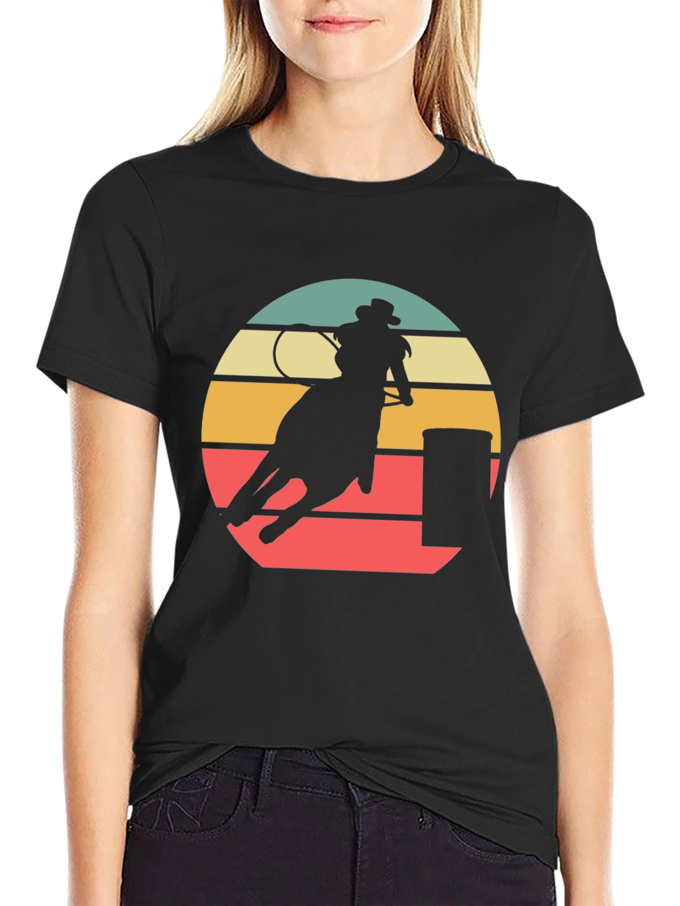 Retro Barrel Racing Tee - Western Graphic T-Shirt