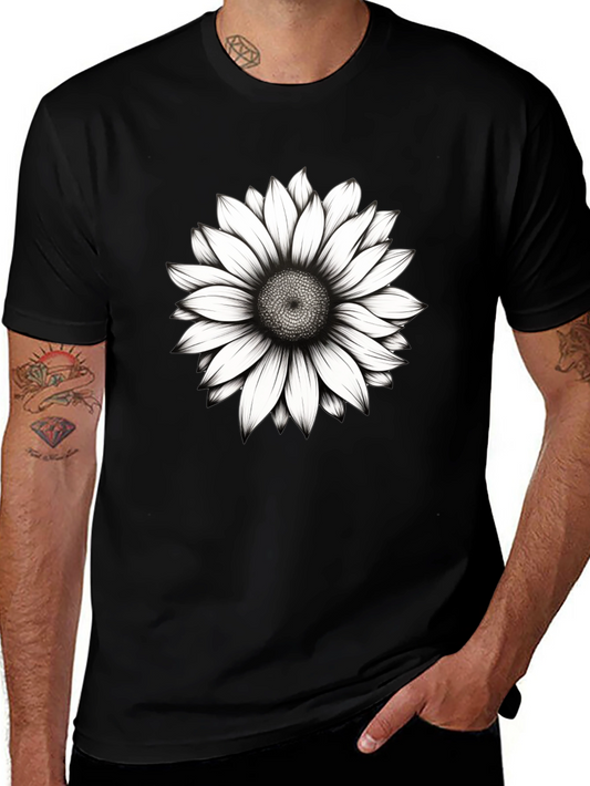 Sunflower Graphic Black T-Shirt