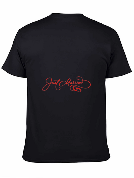 Just Married Graphic Tee - Black