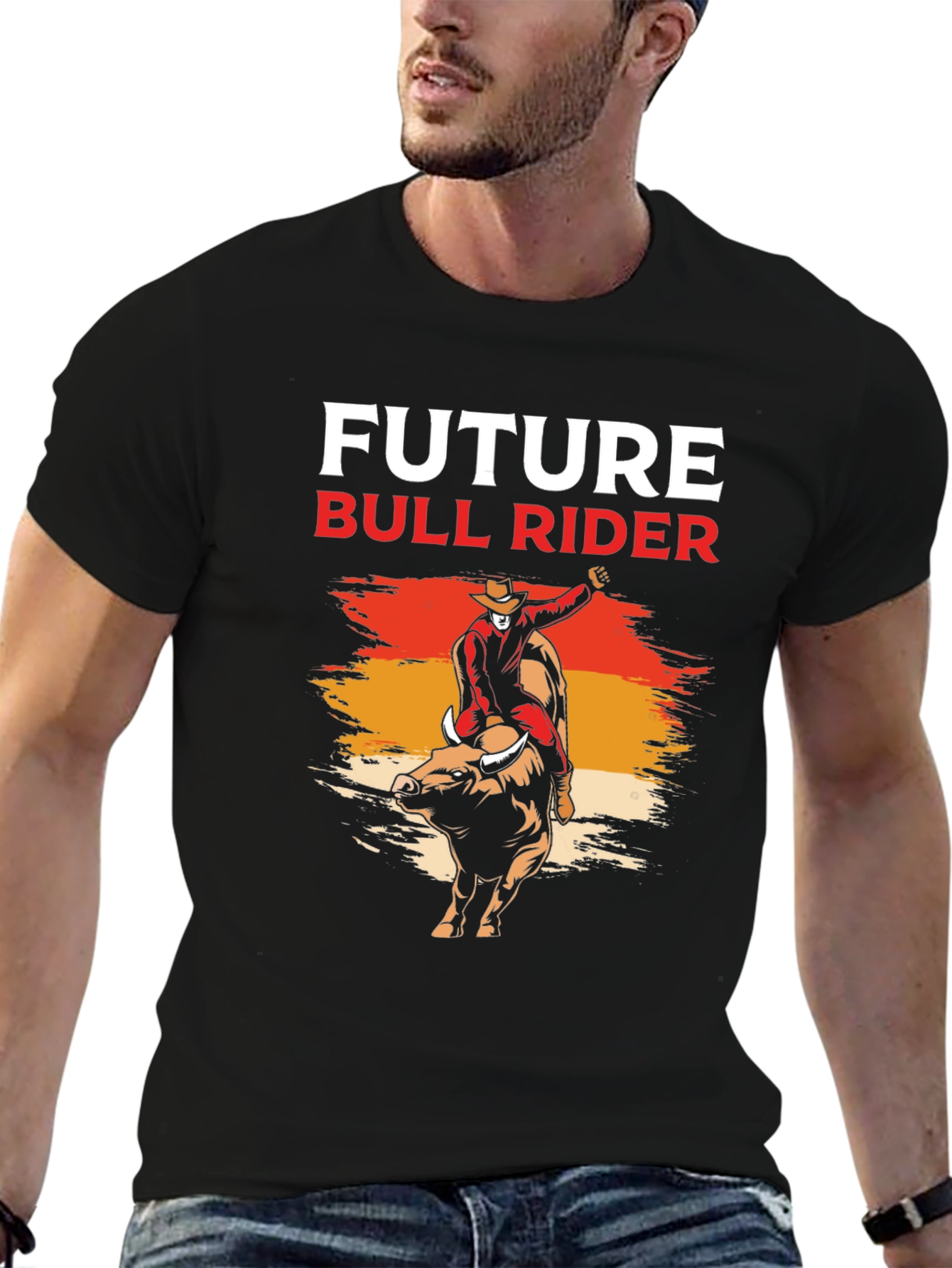 Future Bull Rider Graphic Tee - Black