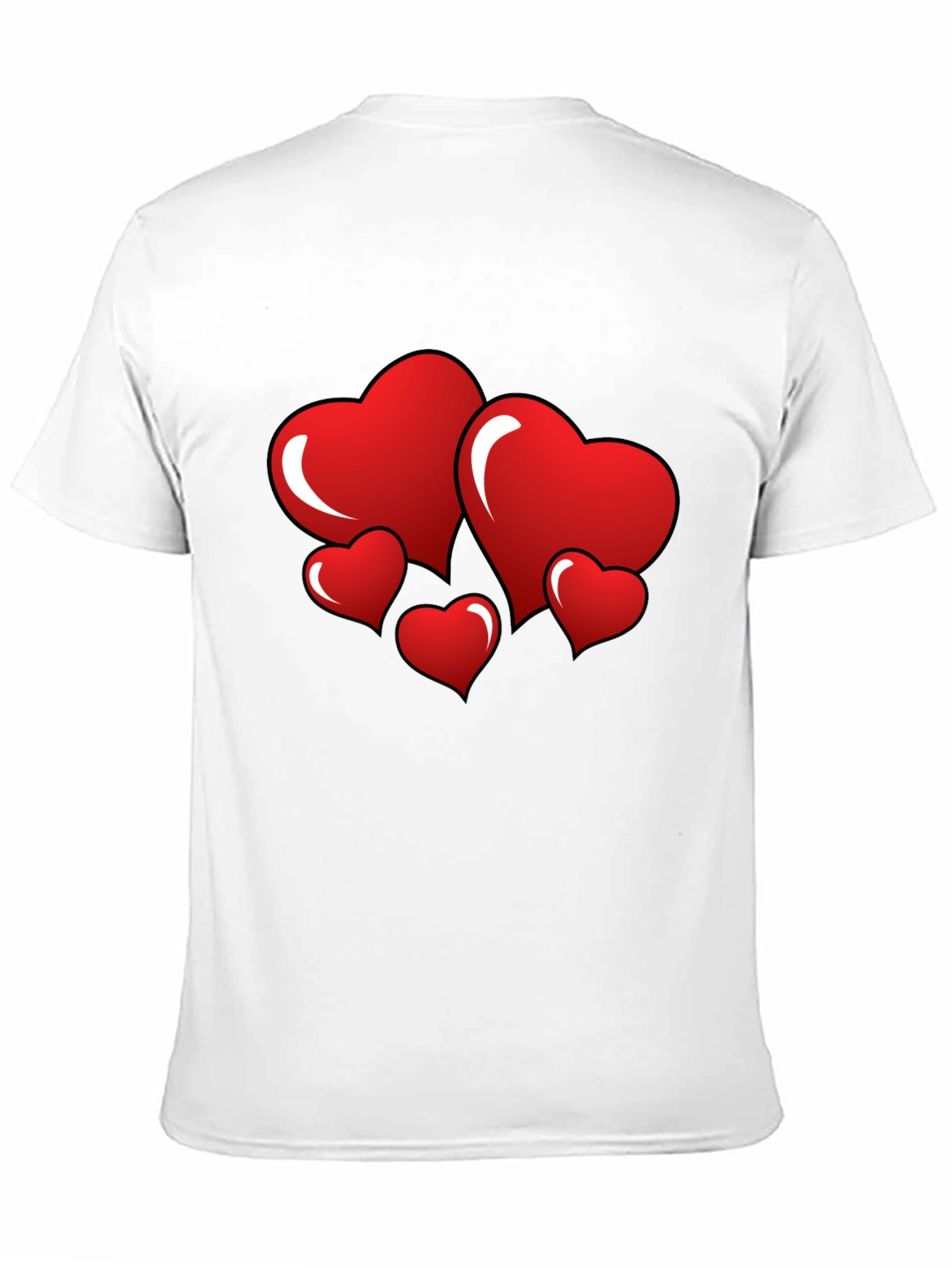 Heart Graphic Black T-Shirt - Love Design