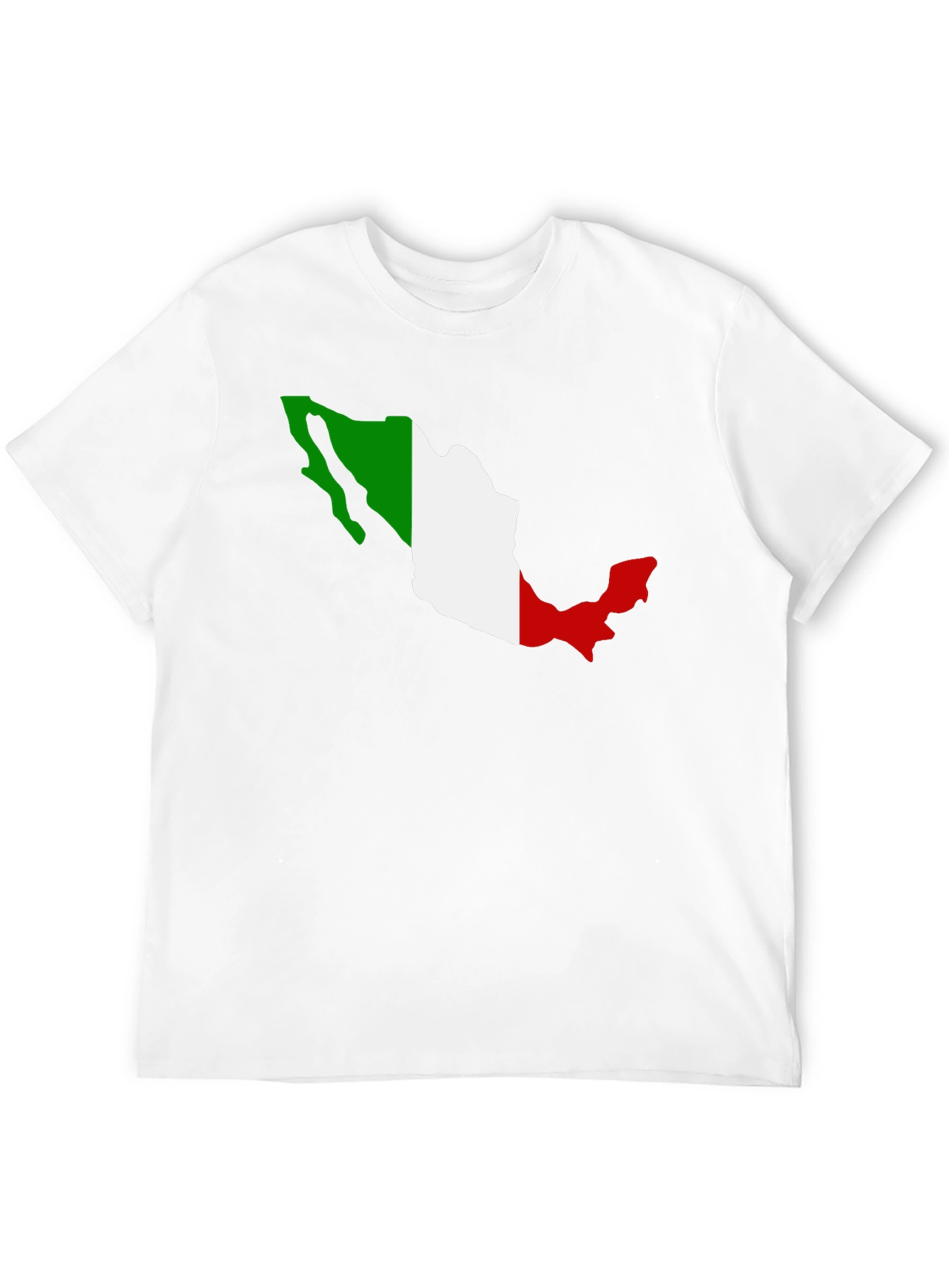 Mexico Flag Map T-Shirt - Black Crew Neck Tee