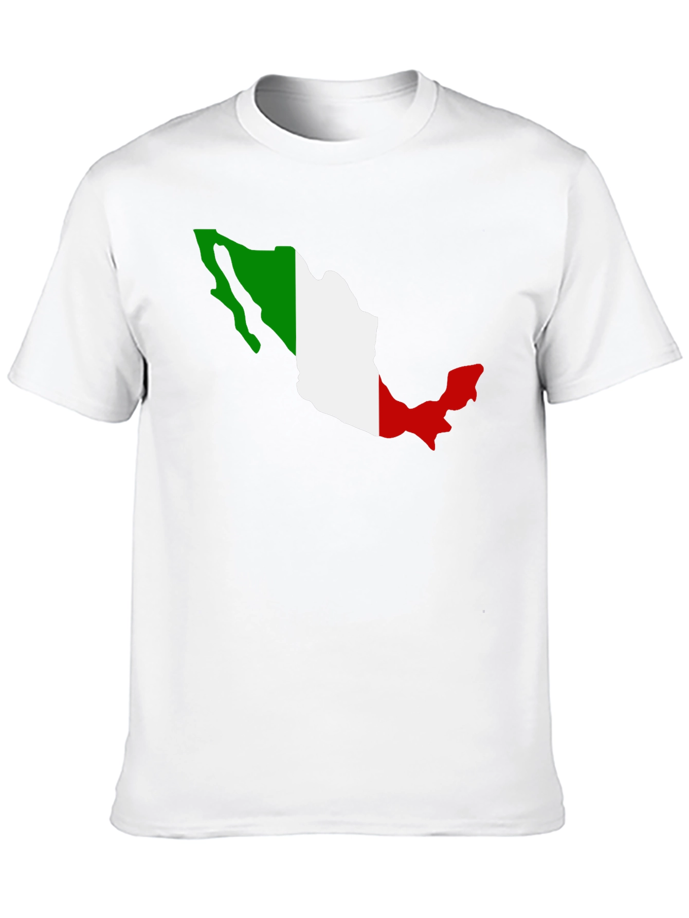 Mexico Flag Map T-Shirt - Black Crew Neck Tee