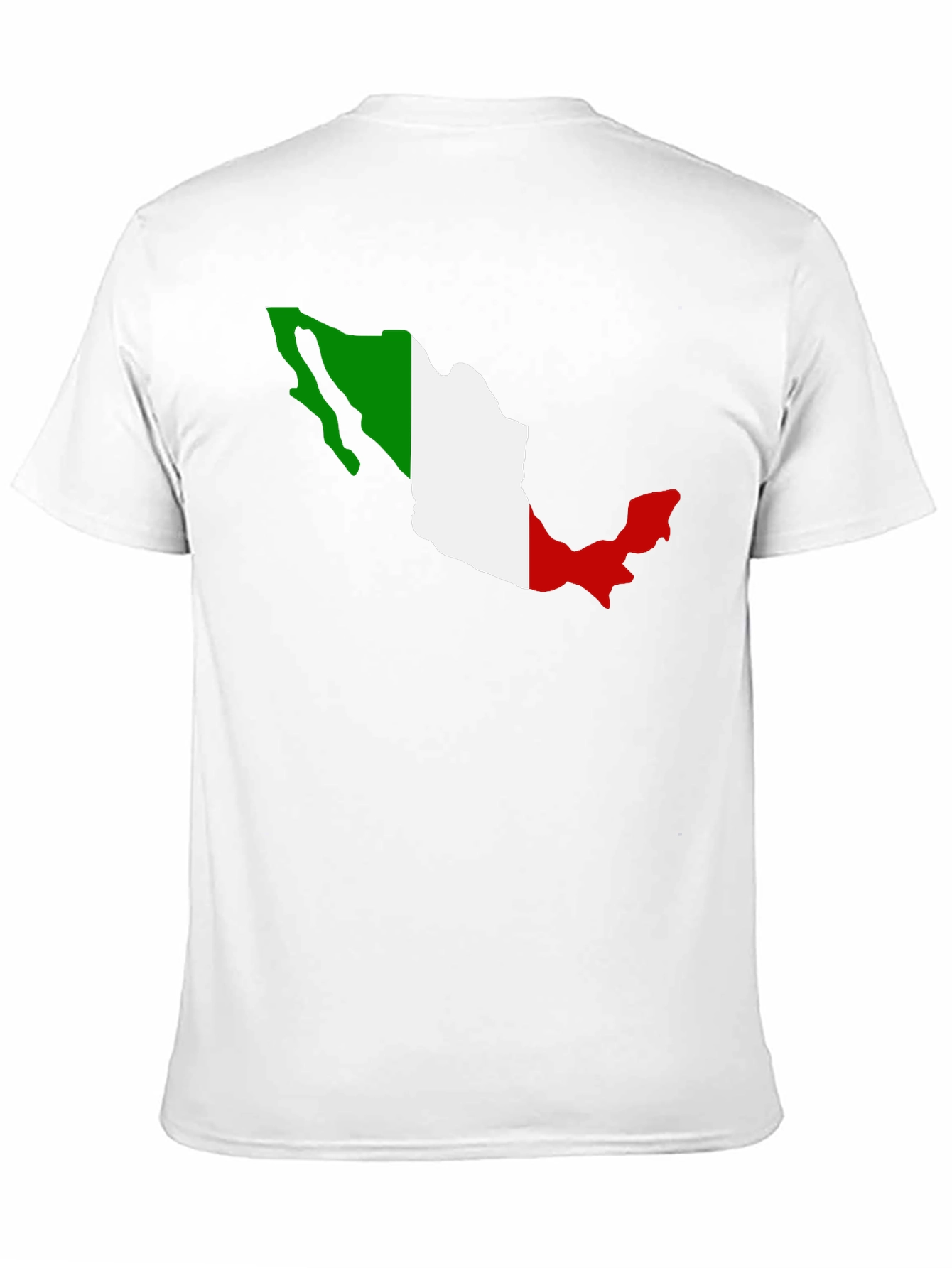 Mexico Flag Map T-Shirt - Black Crew Neck Tee