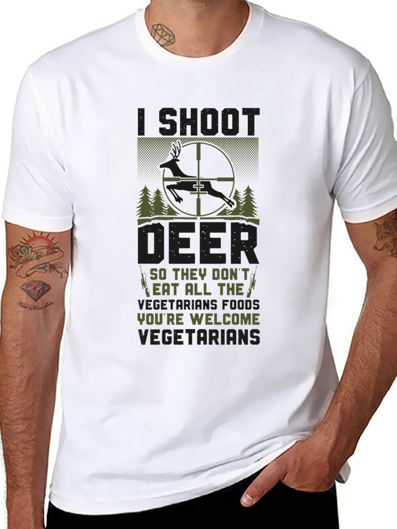 I Shoot Deer T-Shirt - Youre Welcome Vegetarians!
