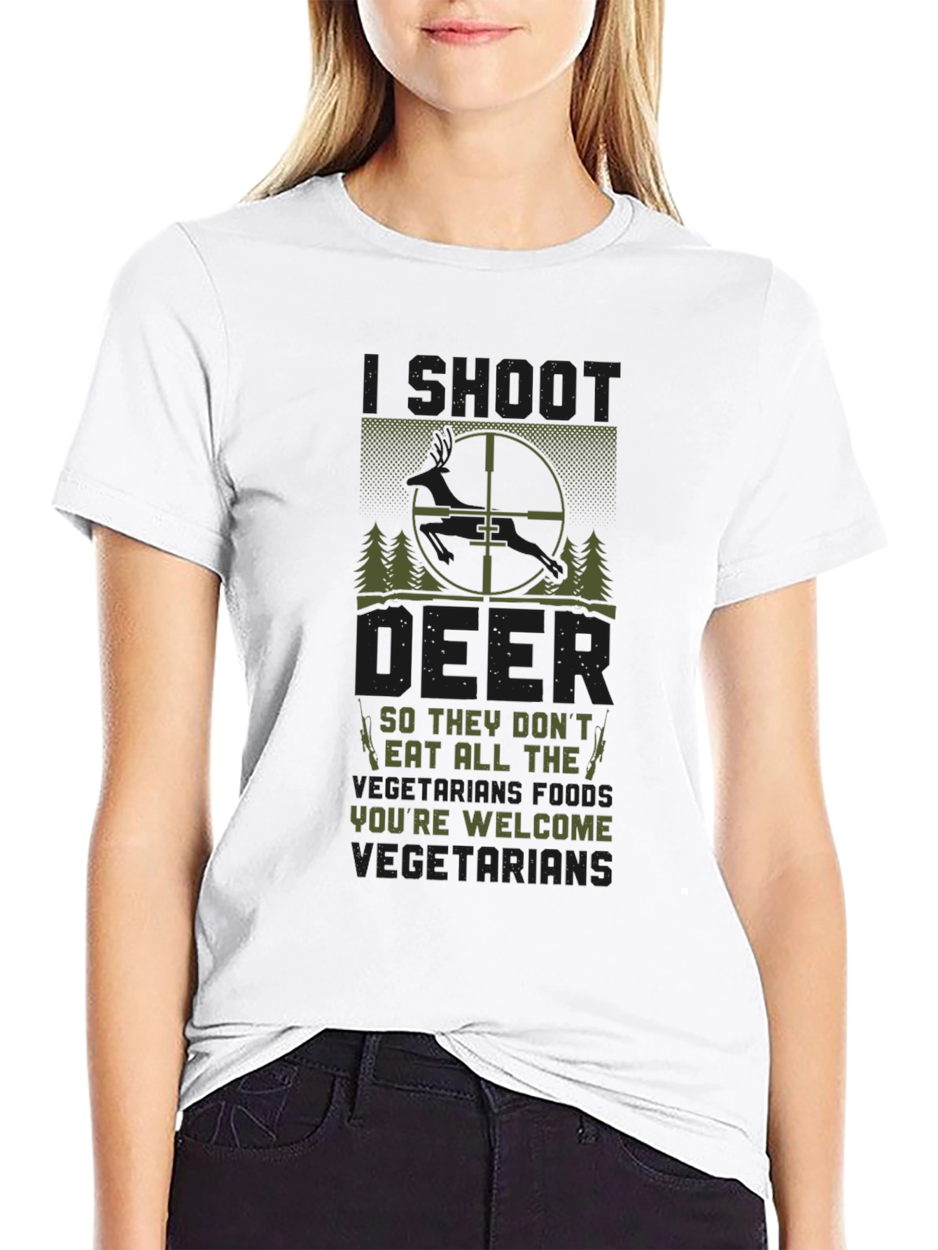 I Shoot Deer T-Shirt - Youre Welcome Vegetarians!