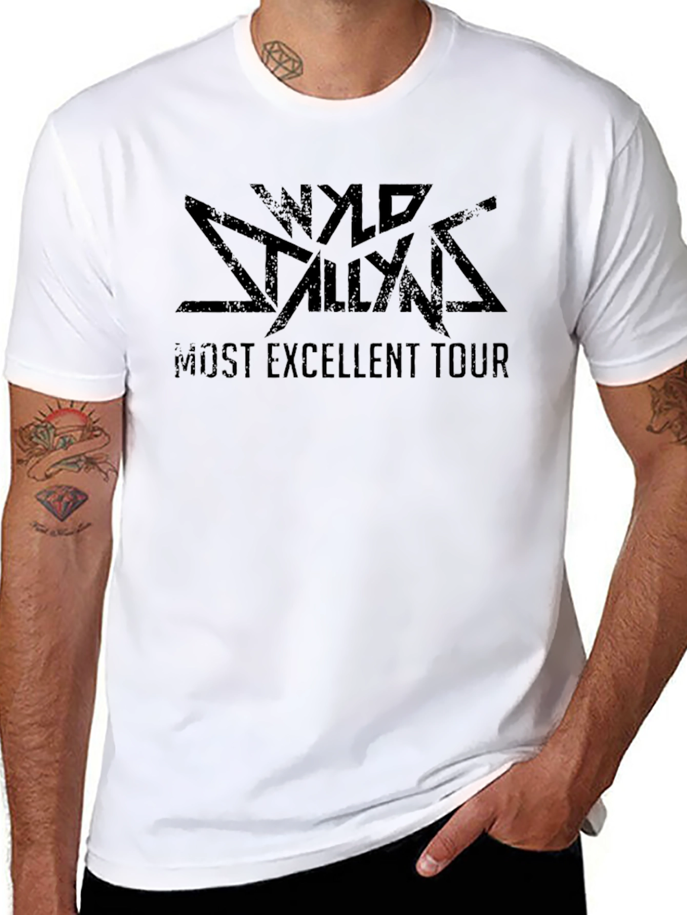 Wyld Stallyns Most Excellent Tour Black T-Shirt