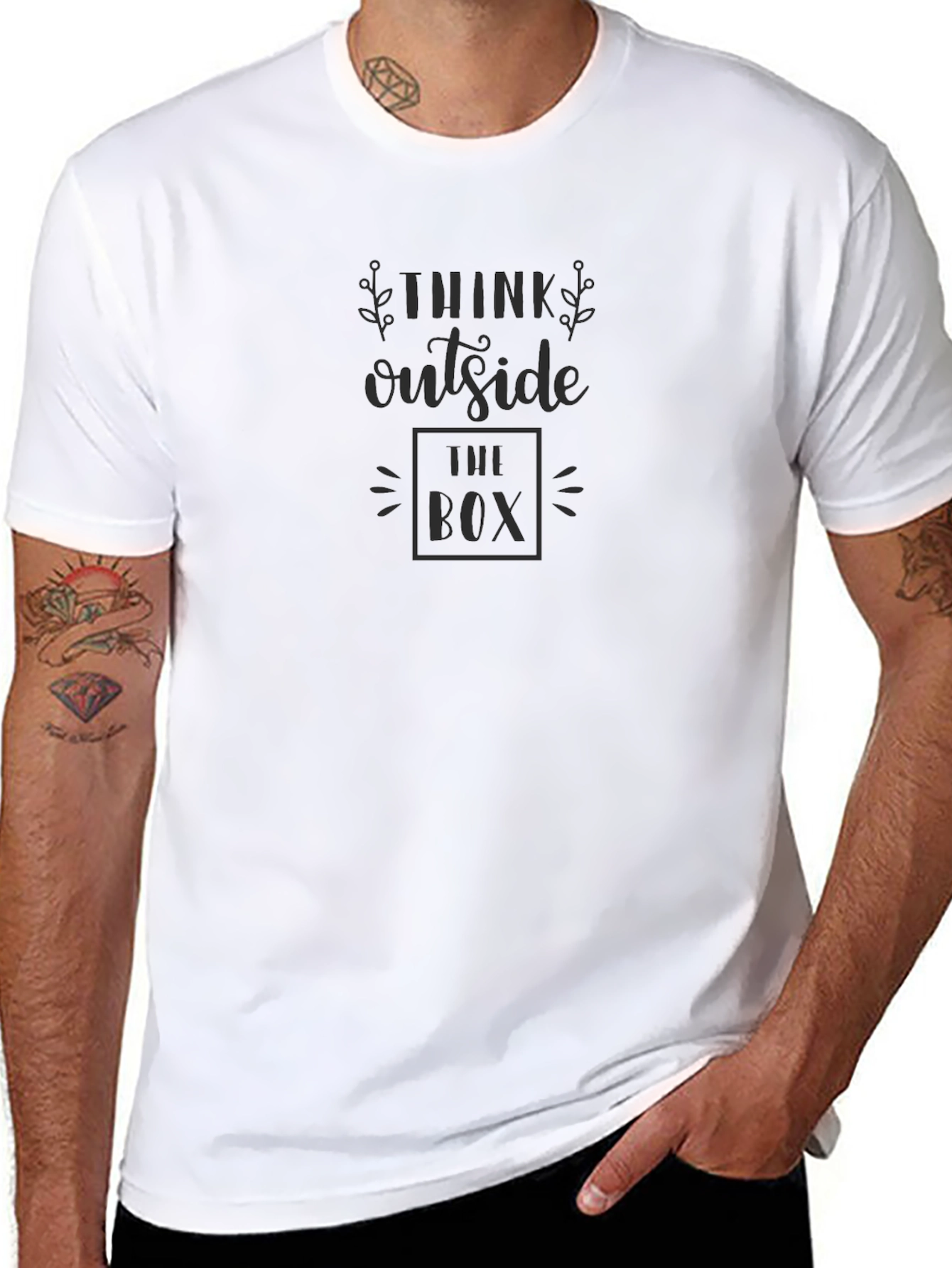 Think Outside the Box Graphic Tee - Black