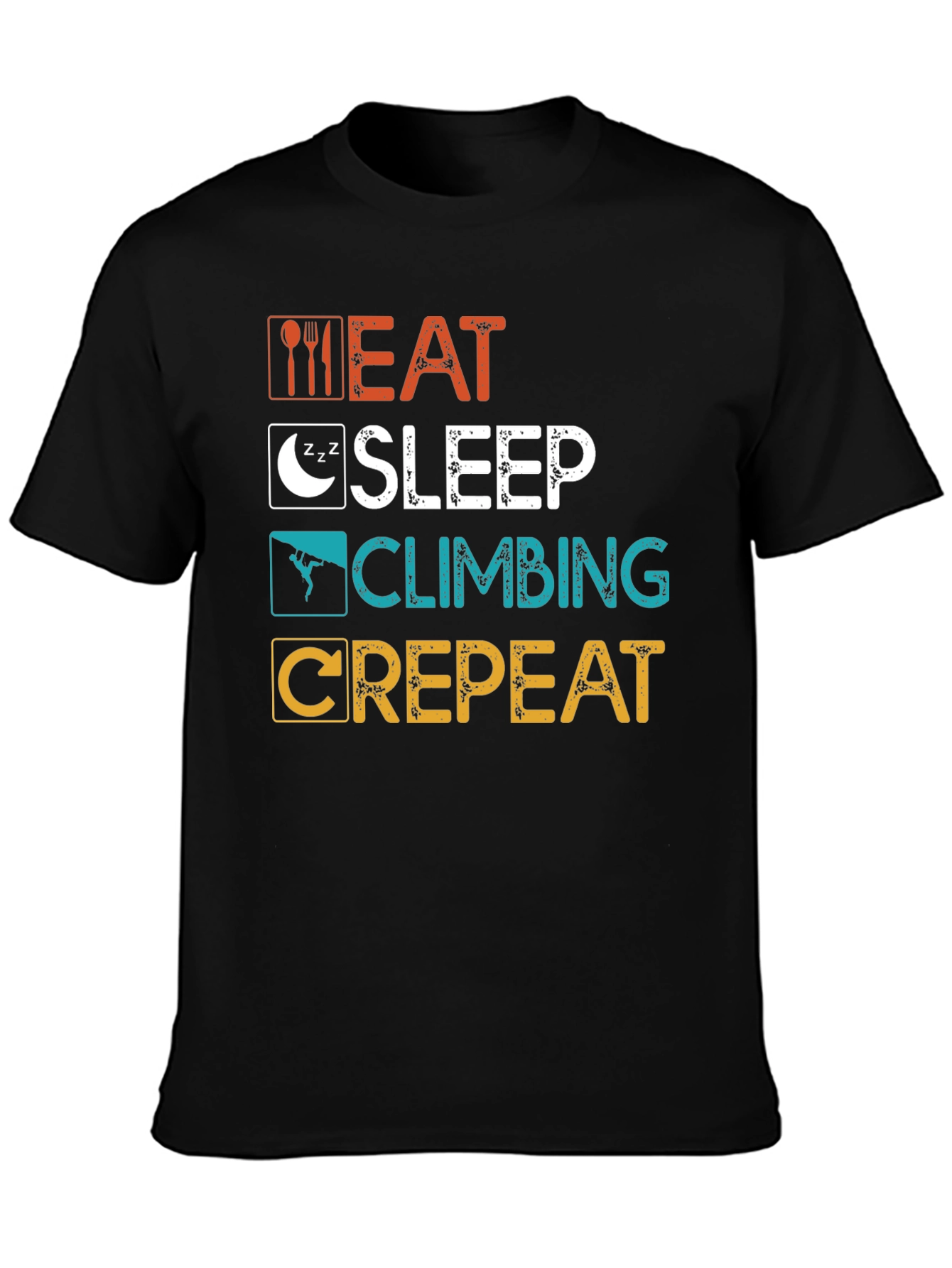 Eat Sleep Climbing Repeat Graphic T-Shirt