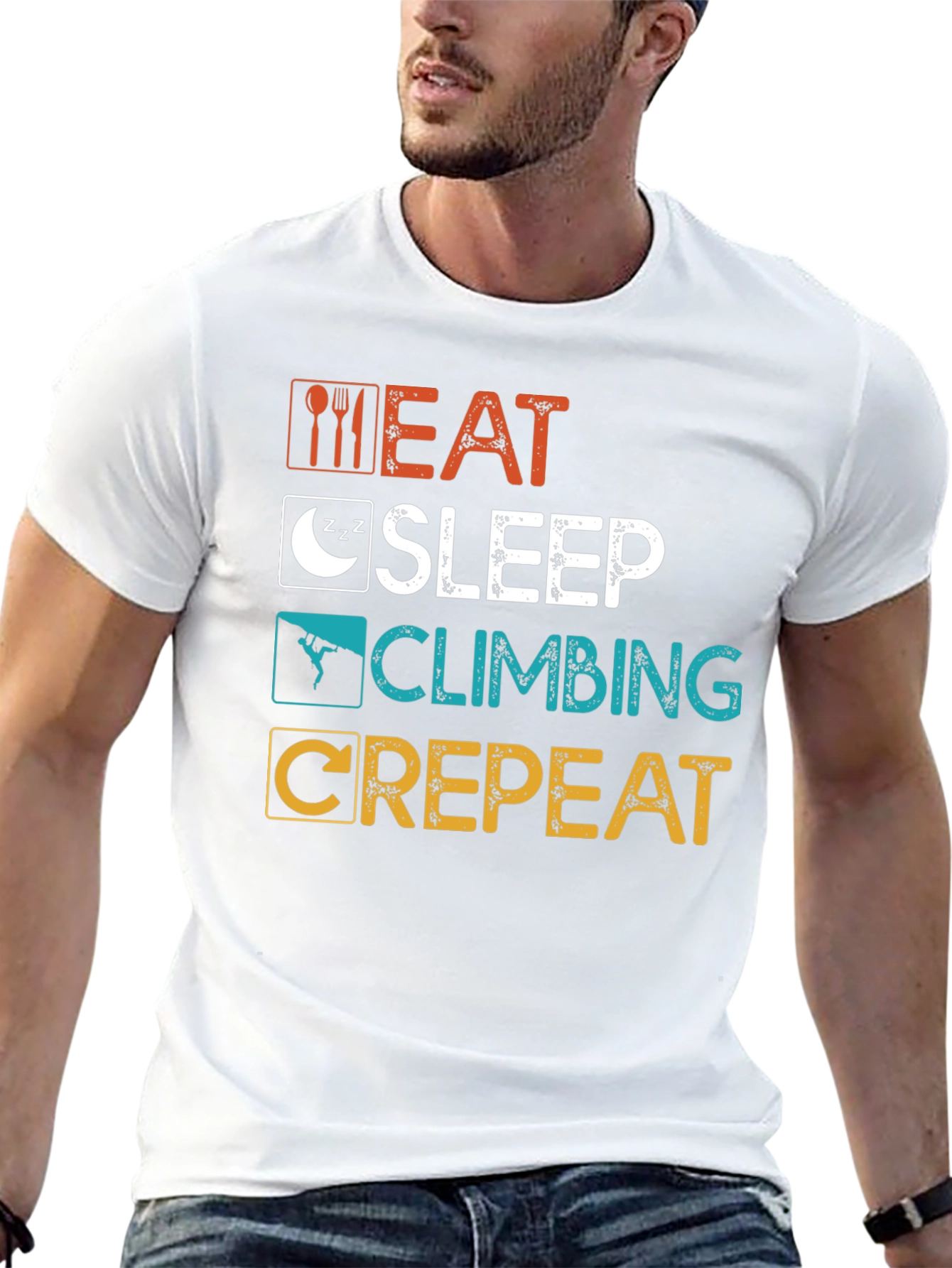 Eat Sleep Climbing Repeat Graphic T-Shirt