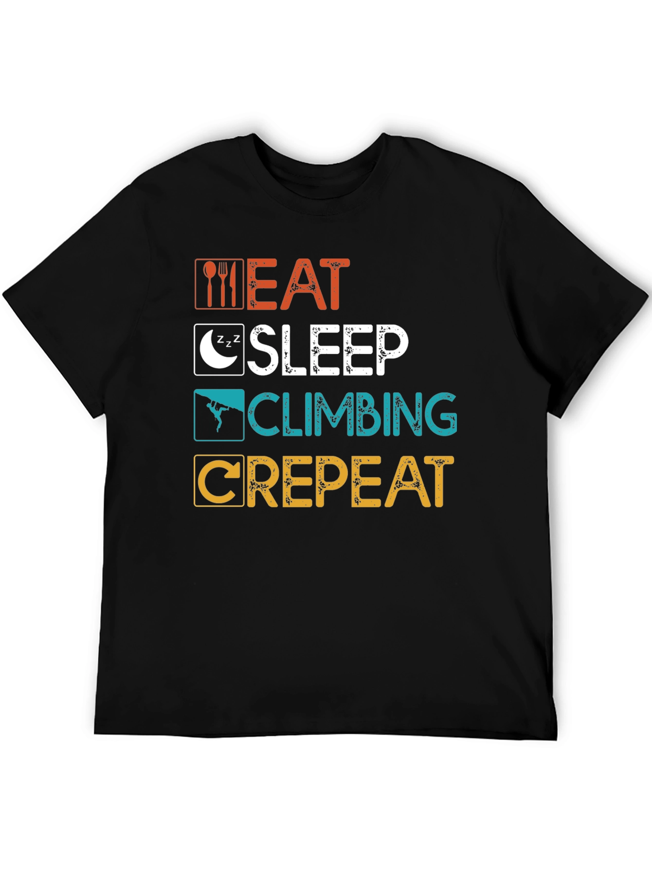 Eat Sleep Climbing Repeat Graphic T-Shirt