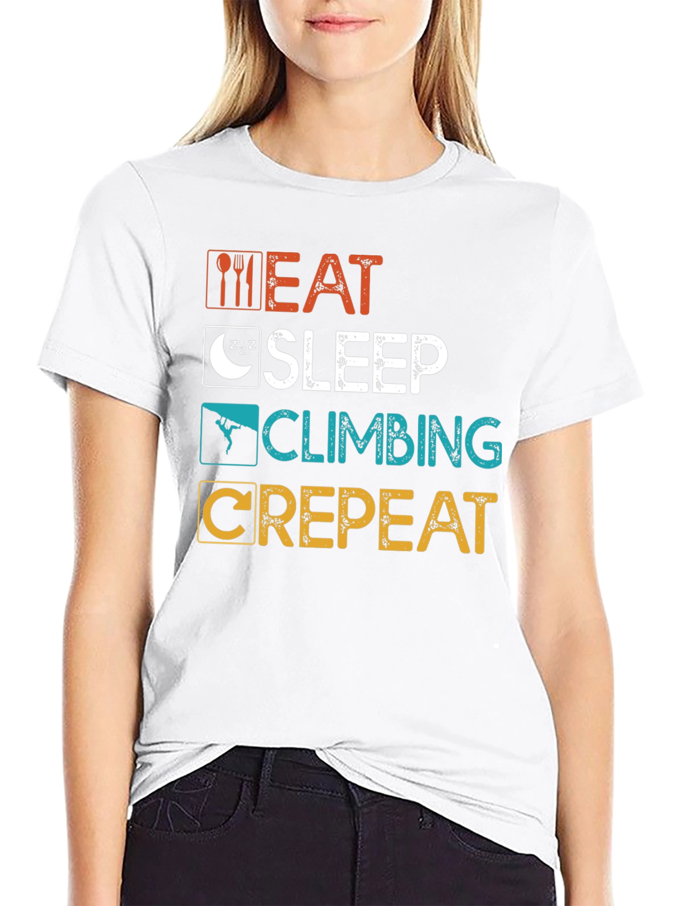 Eat Sleep Climbing Repeat Graphic T-Shirt
