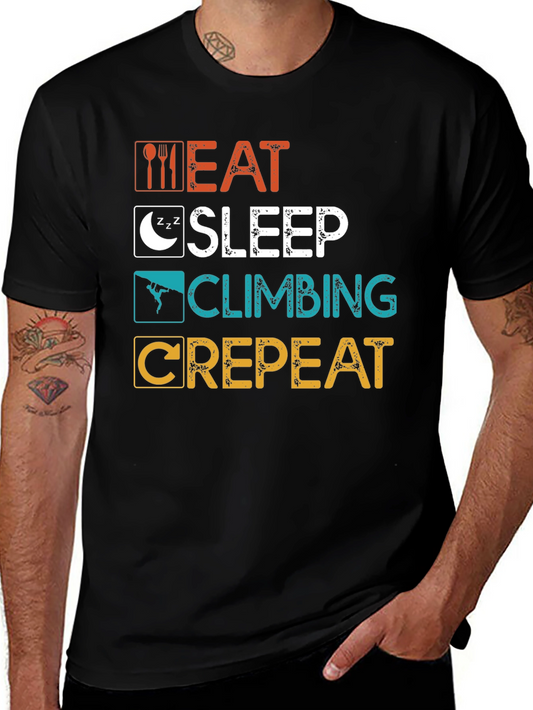 Eat Sleep Climbing Repeat Graphic T-Shirt