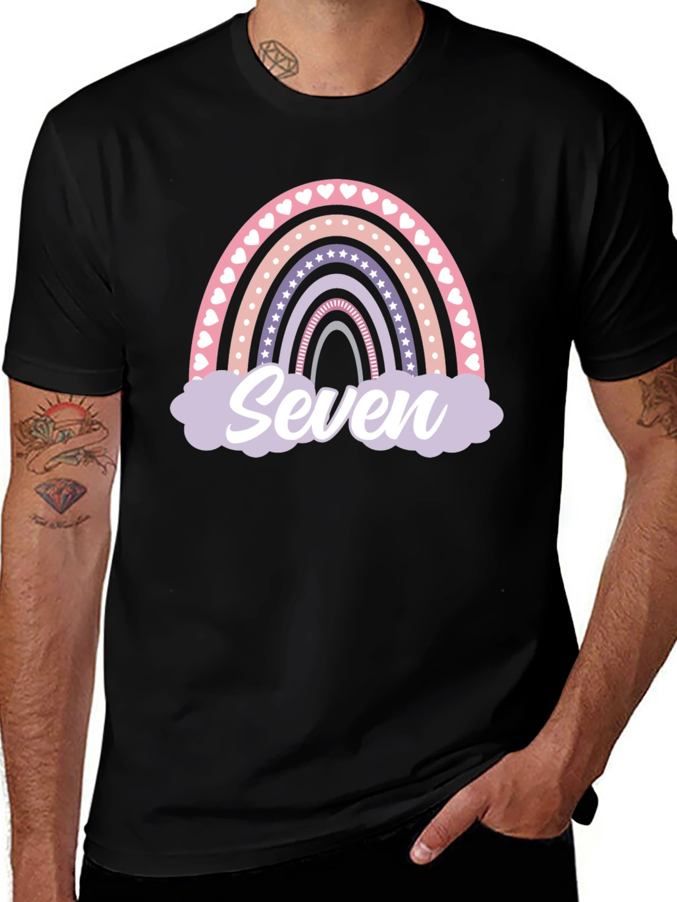 Seven Rainbow Birthday T-Shirt