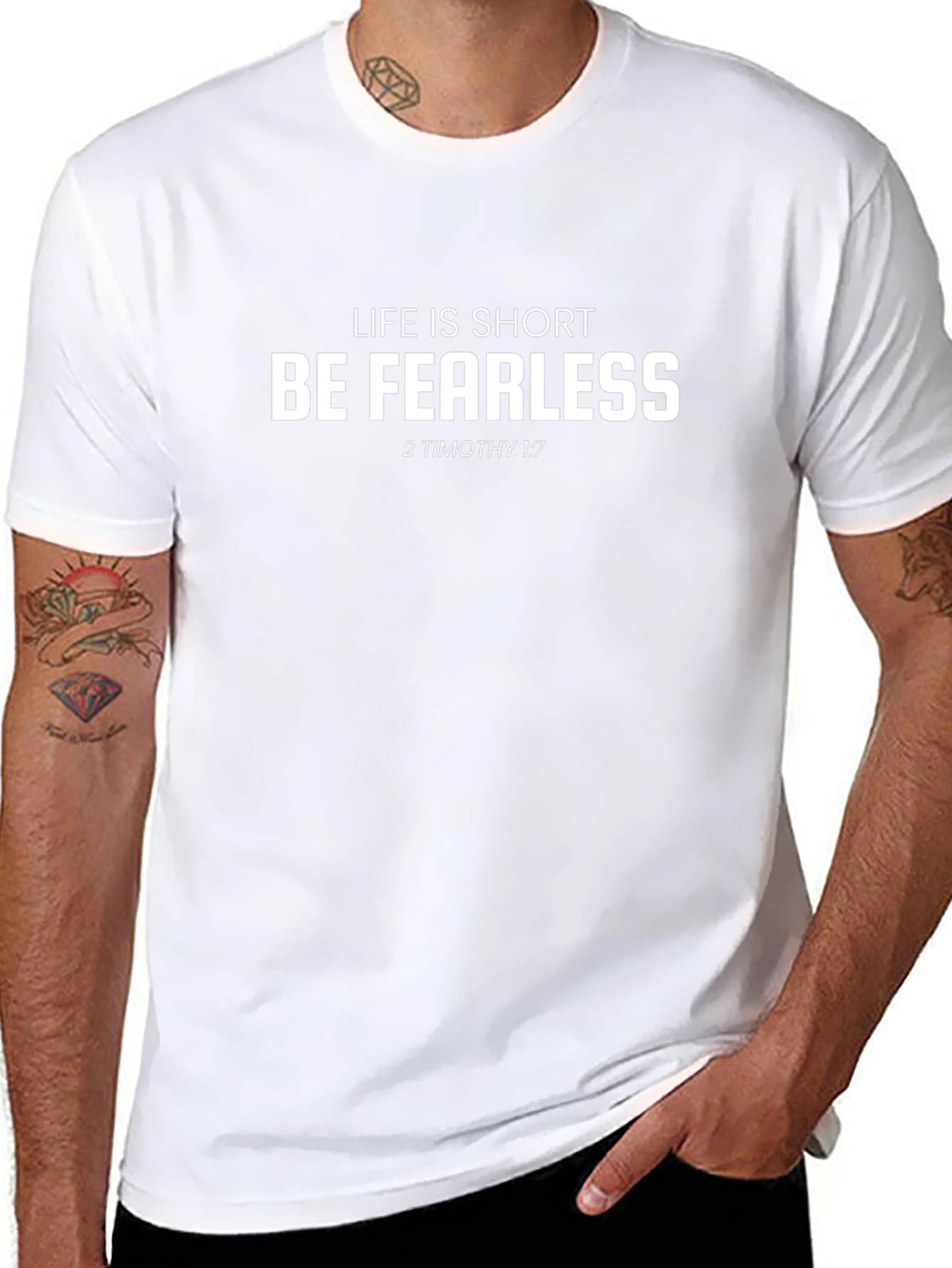 Be Fearless Christian T-Shirt - Motivational Quote Tee