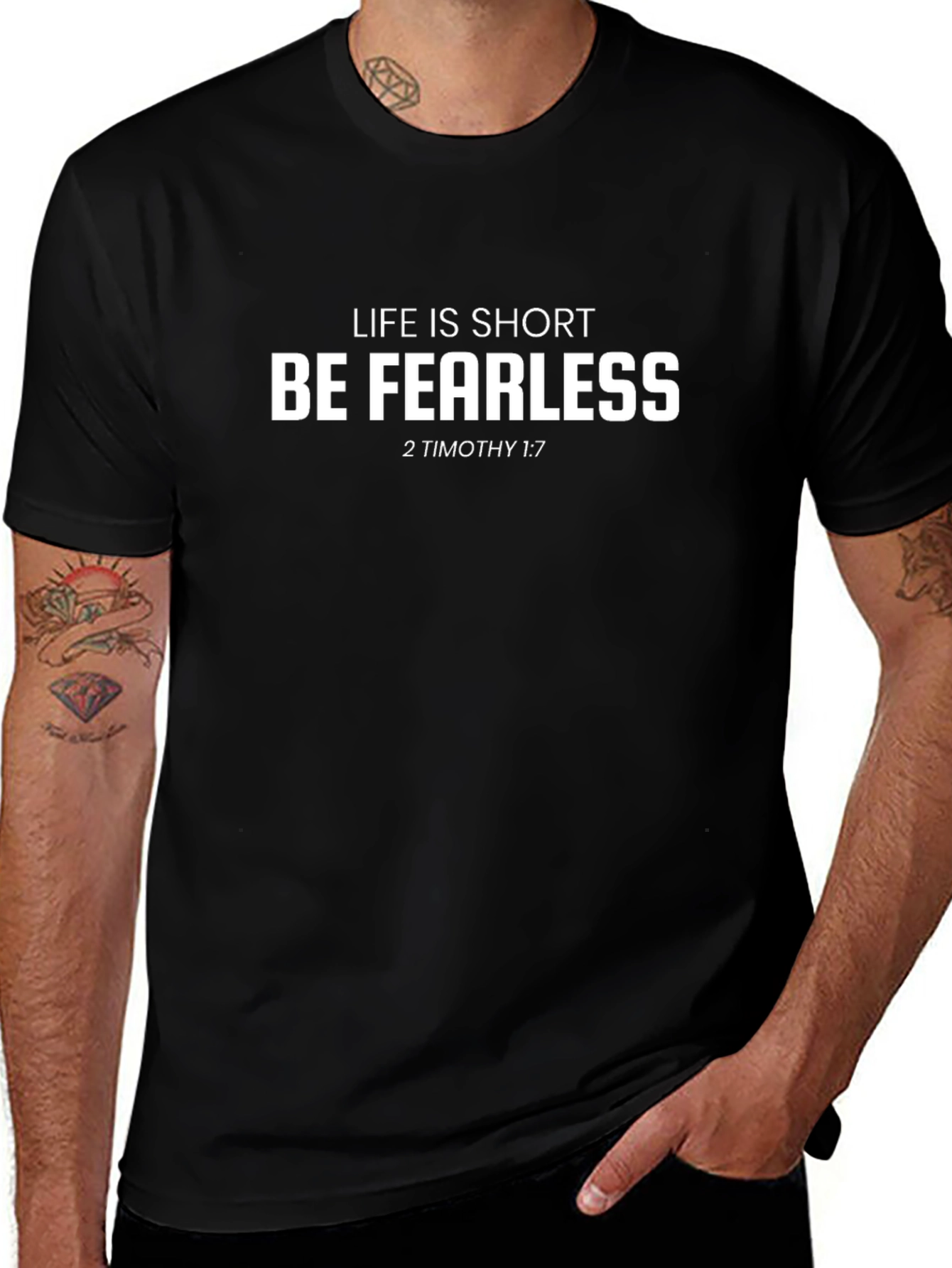 Be Fearless Christian T-Shirt - Motivational Quote Tee