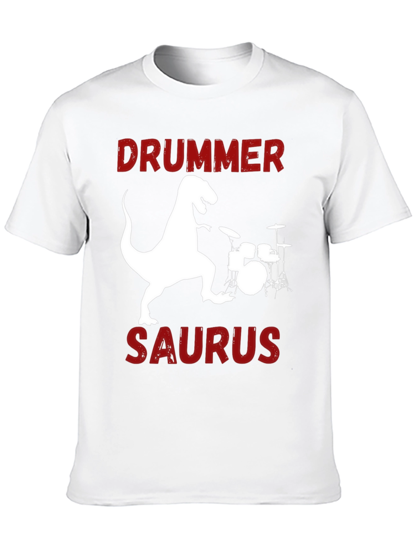 Drummer Saurus T-Shirt Funny Dinosaur Tee