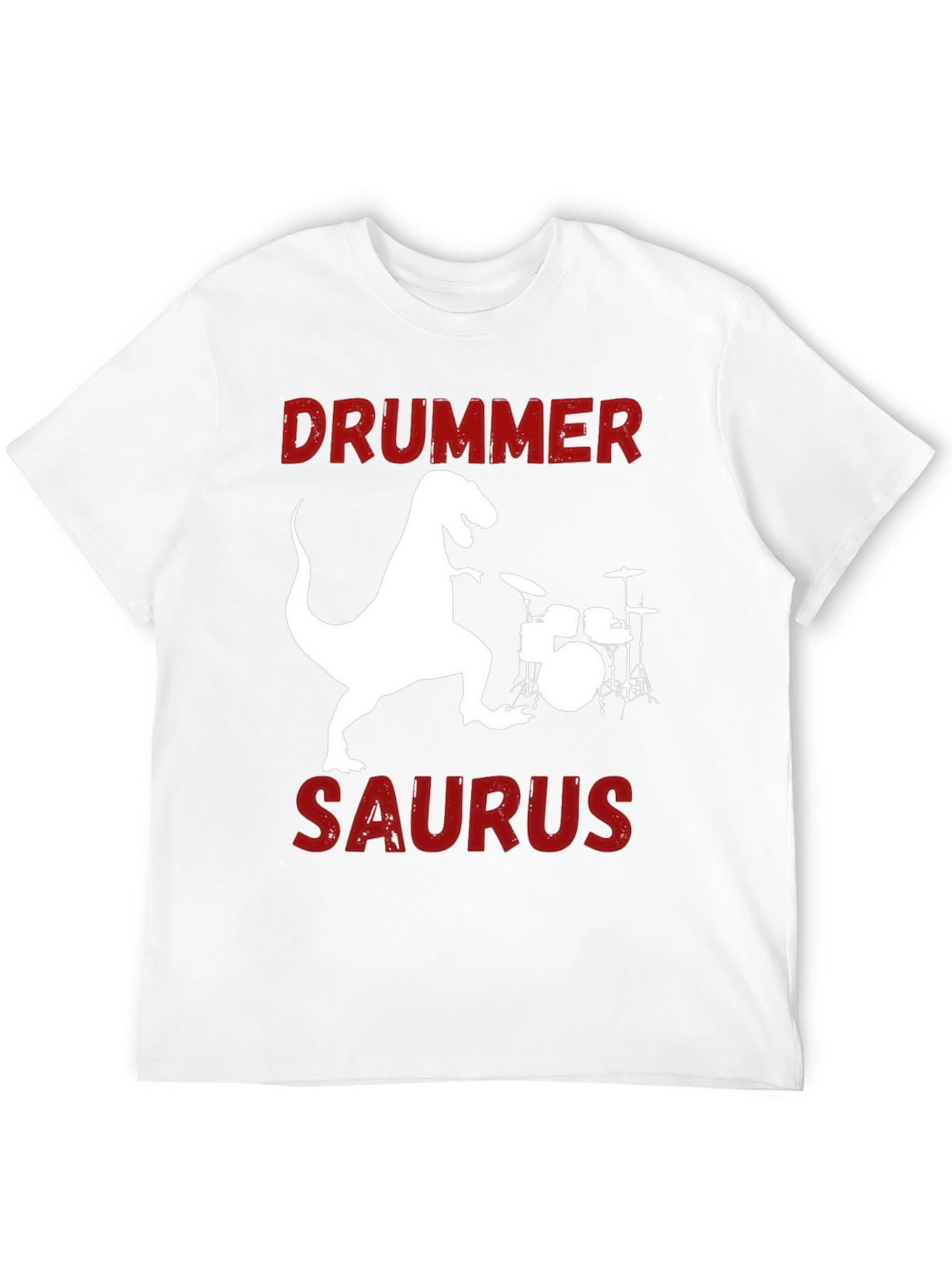 Drummer Saurus T-Shirt Funny Dinosaur Tee