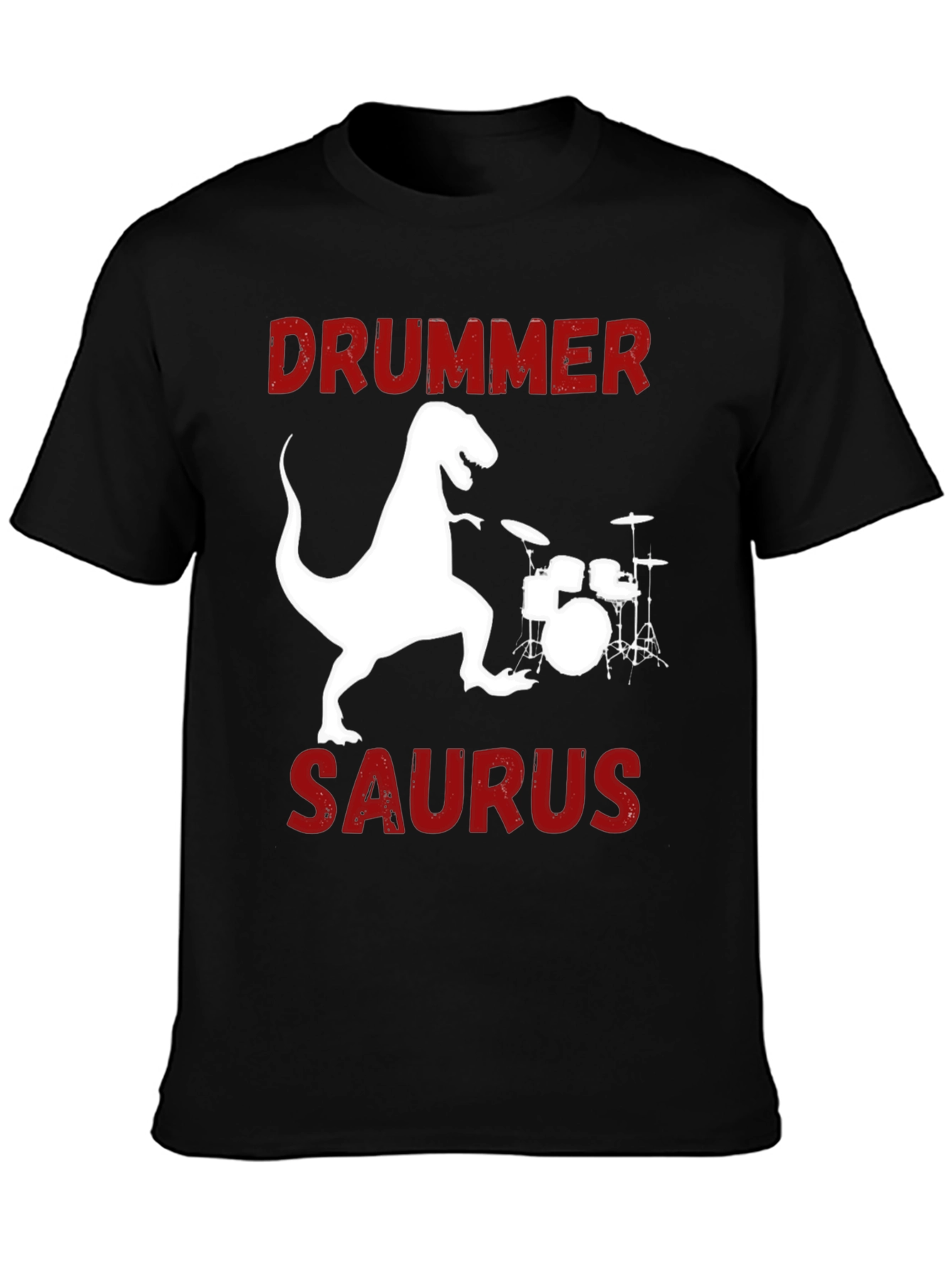 Drummer Saurus T-Shirt Funny Dinosaur Tee