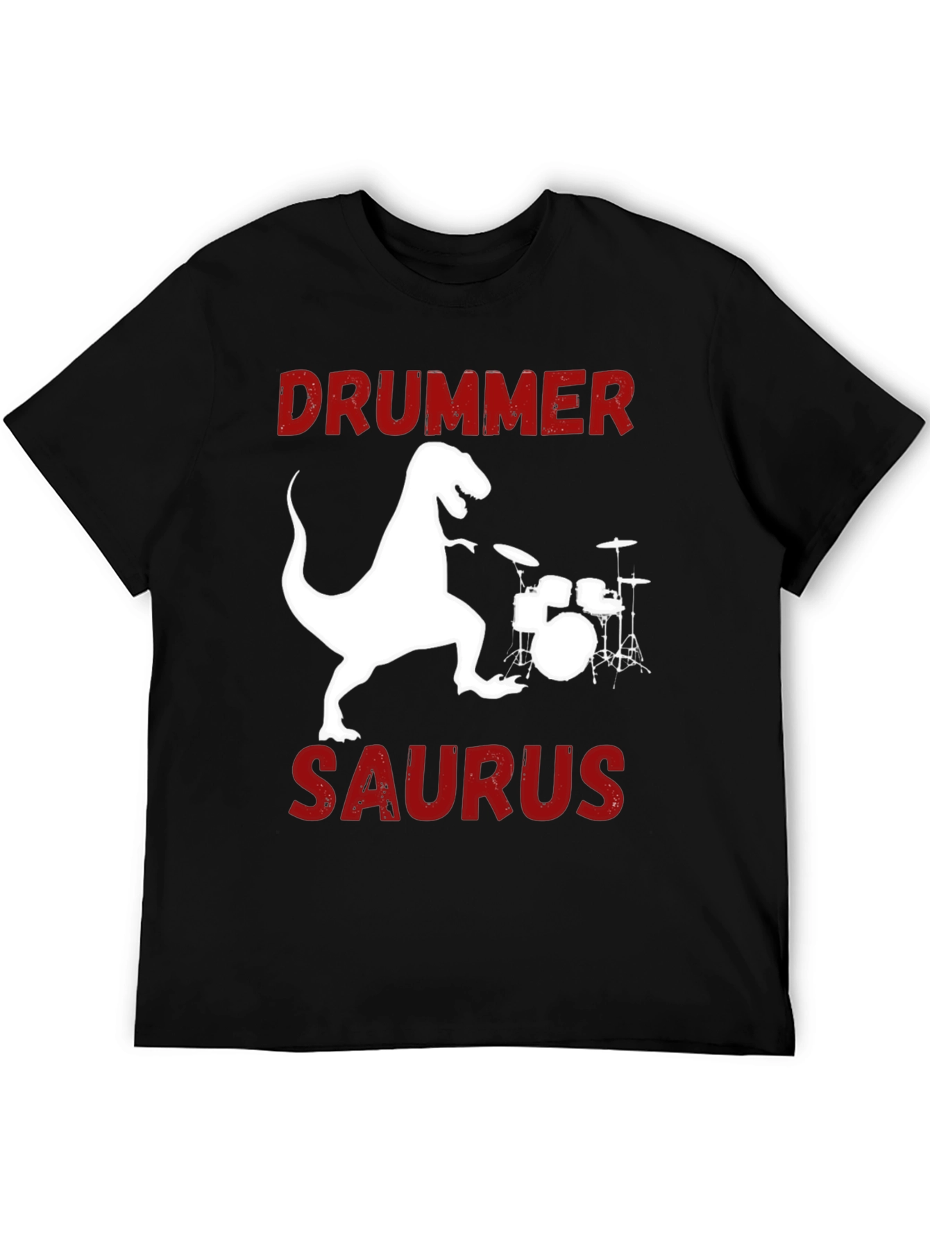 Drummer Saurus T-Shirt Funny Dinosaur Tee