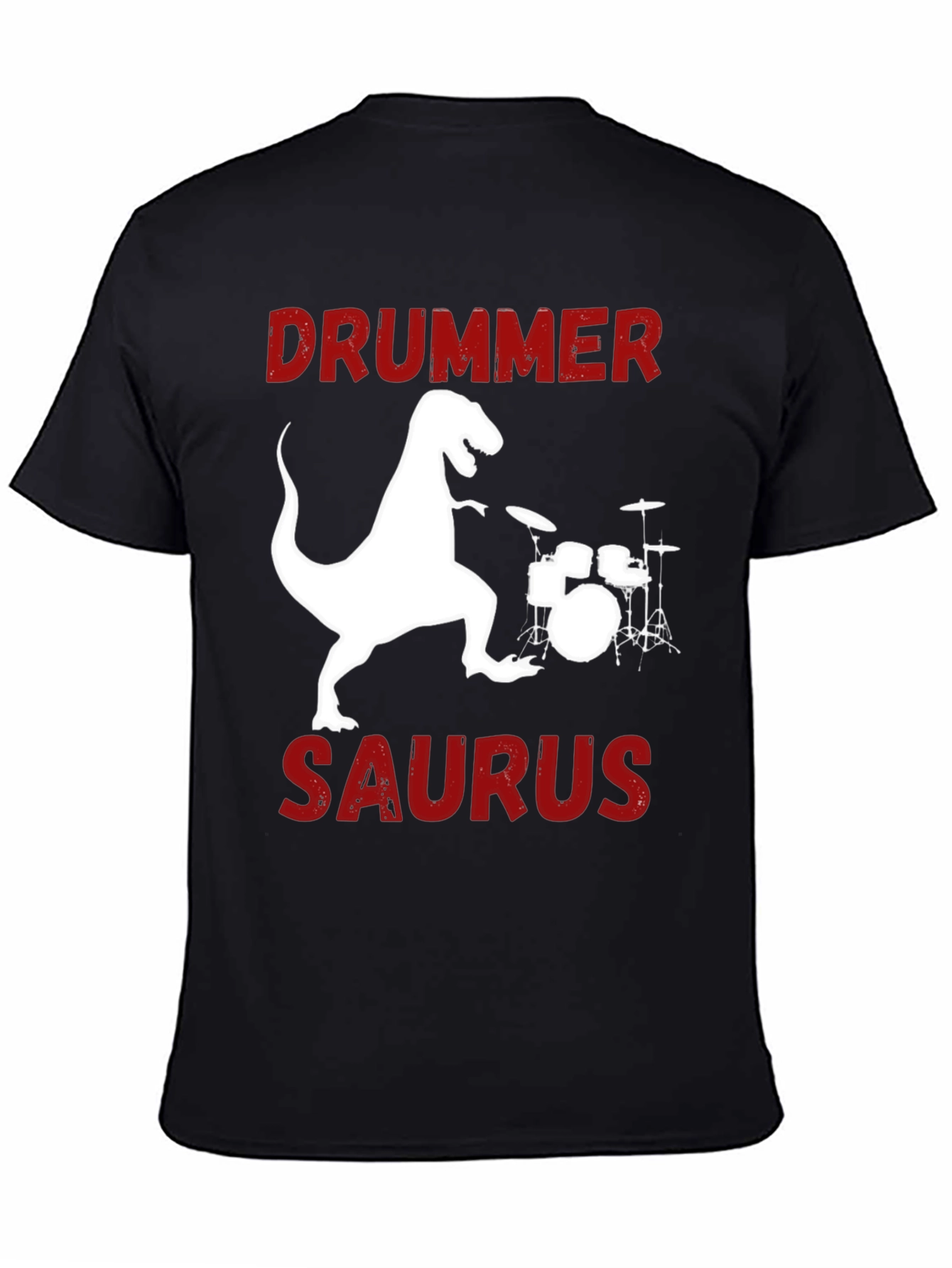 Drummer Saurus T-Shirt Funny Dinosaur Tee