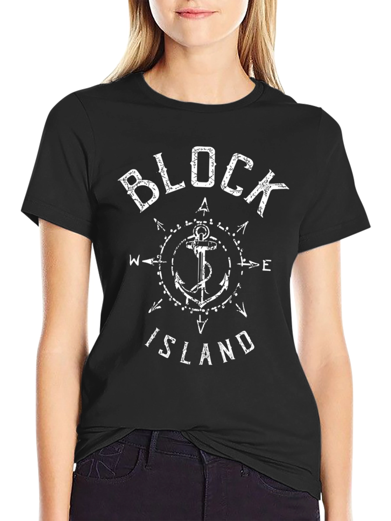 Block Island Anchor T-Shirt - Nautical Design