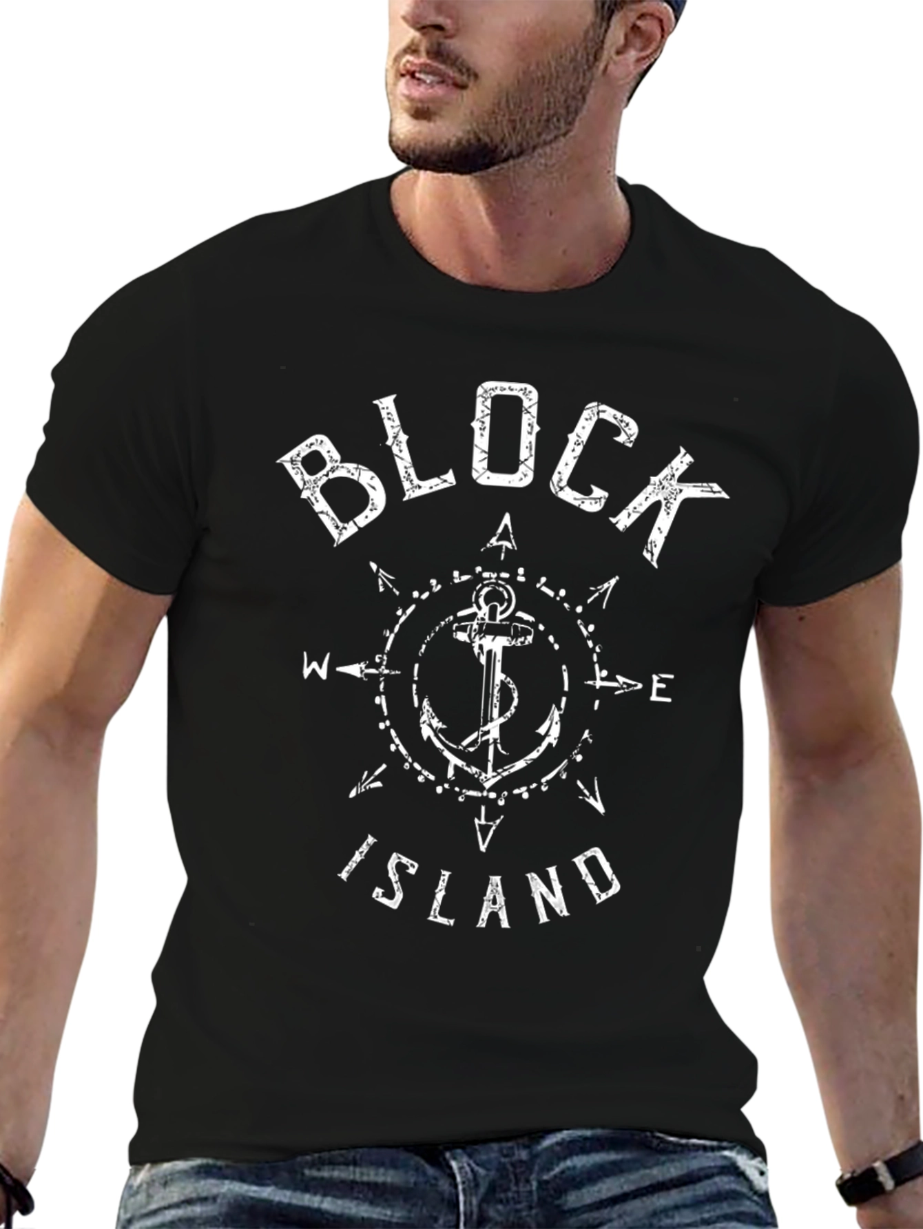 Block Island Anchor T-Shirt - Nautical Design