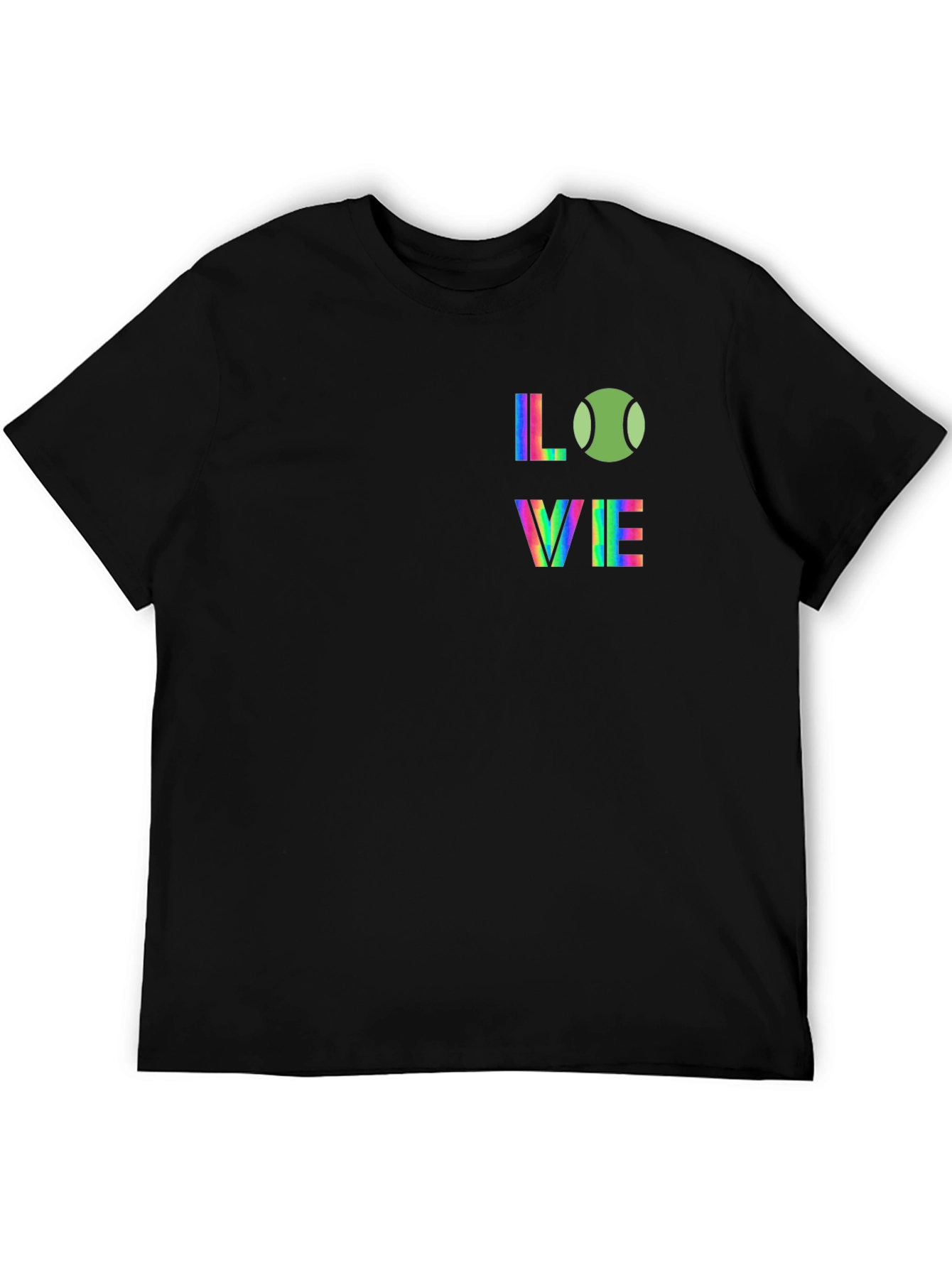 Love Tennis Graphic Tee - Rainbow Design