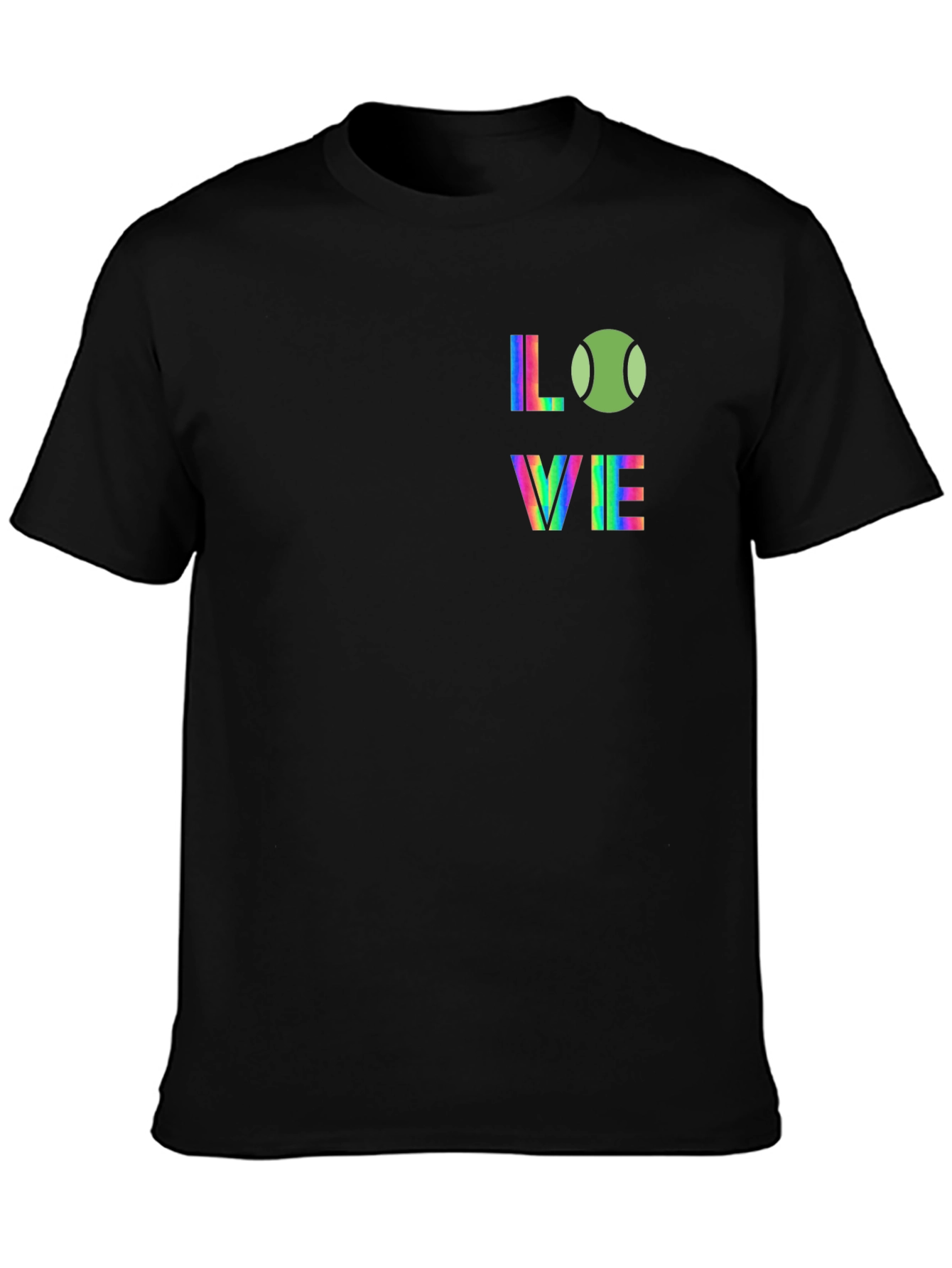 Love Tennis Graphic Tee - Rainbow Design