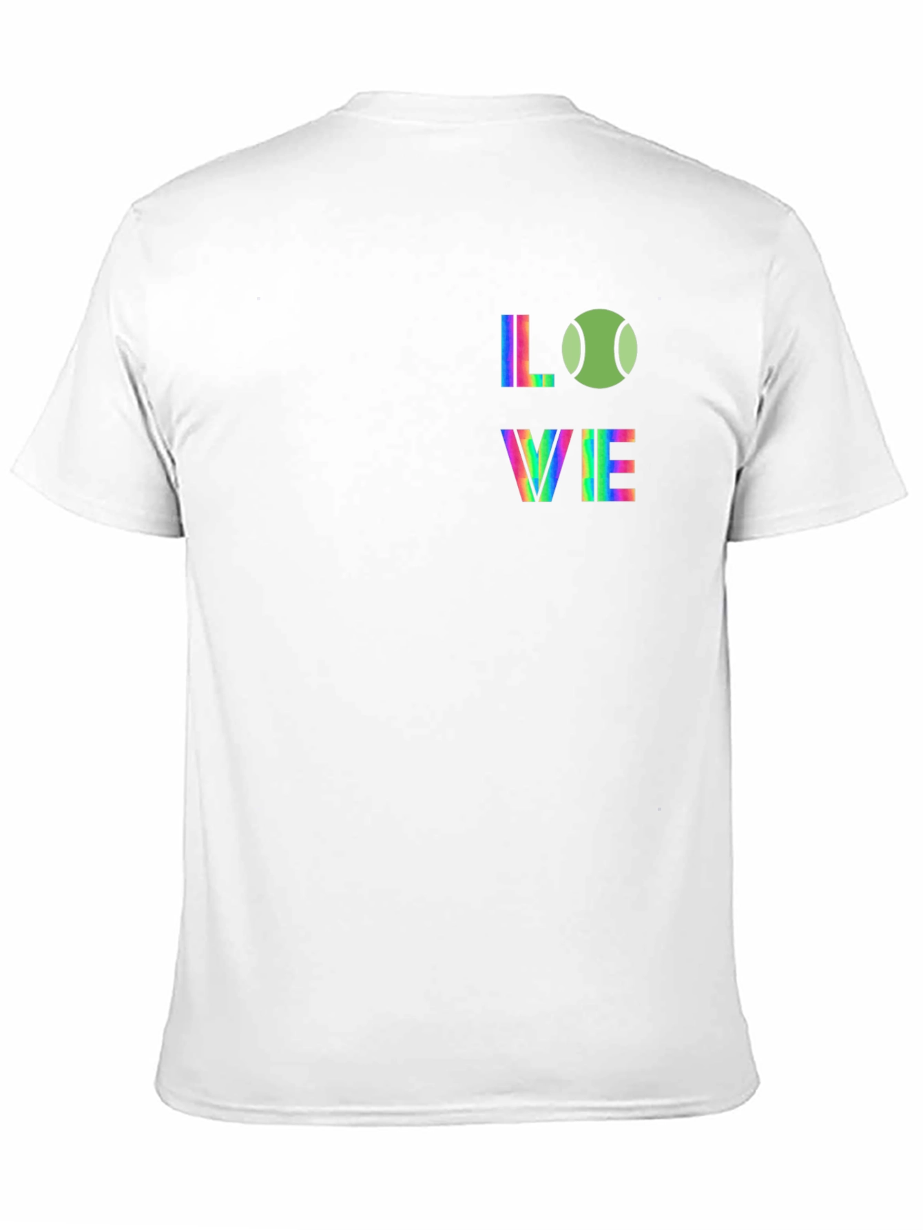 Love Tennis Graphic Tee - Rainbow Design