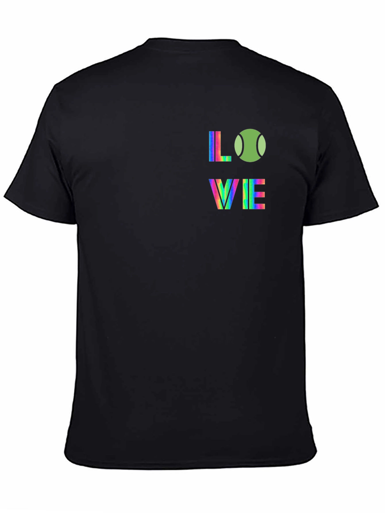 Love Tennis Graphic Tee - Rainbow Design