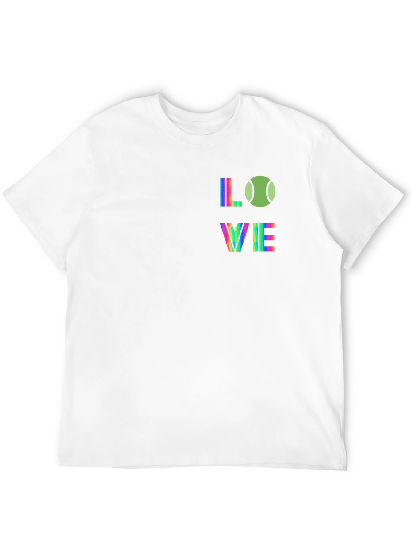 Love Tennis Graphic Tee - Rainbow Design