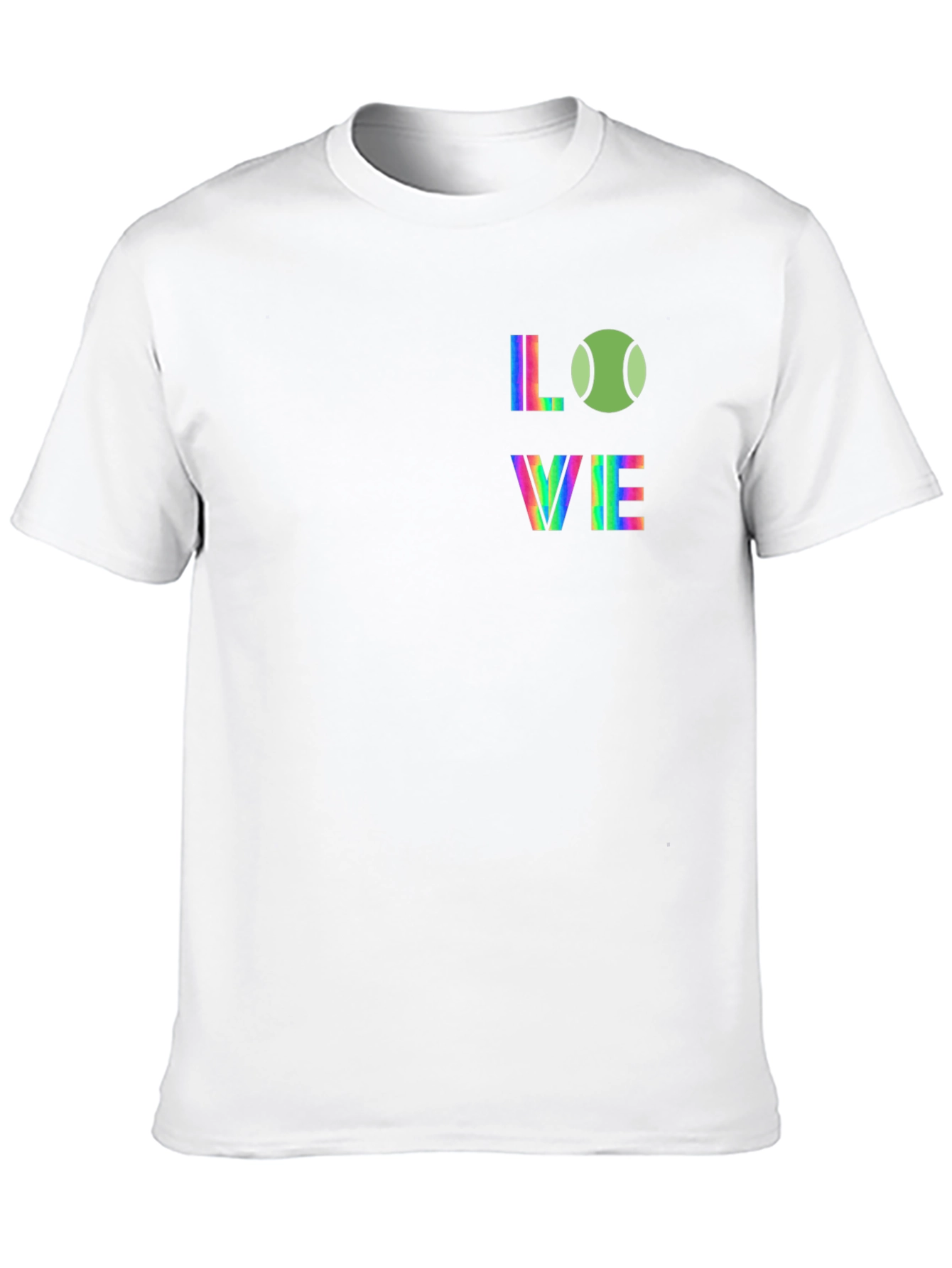 Love Tennis Graphic Tee - Rainbow Design