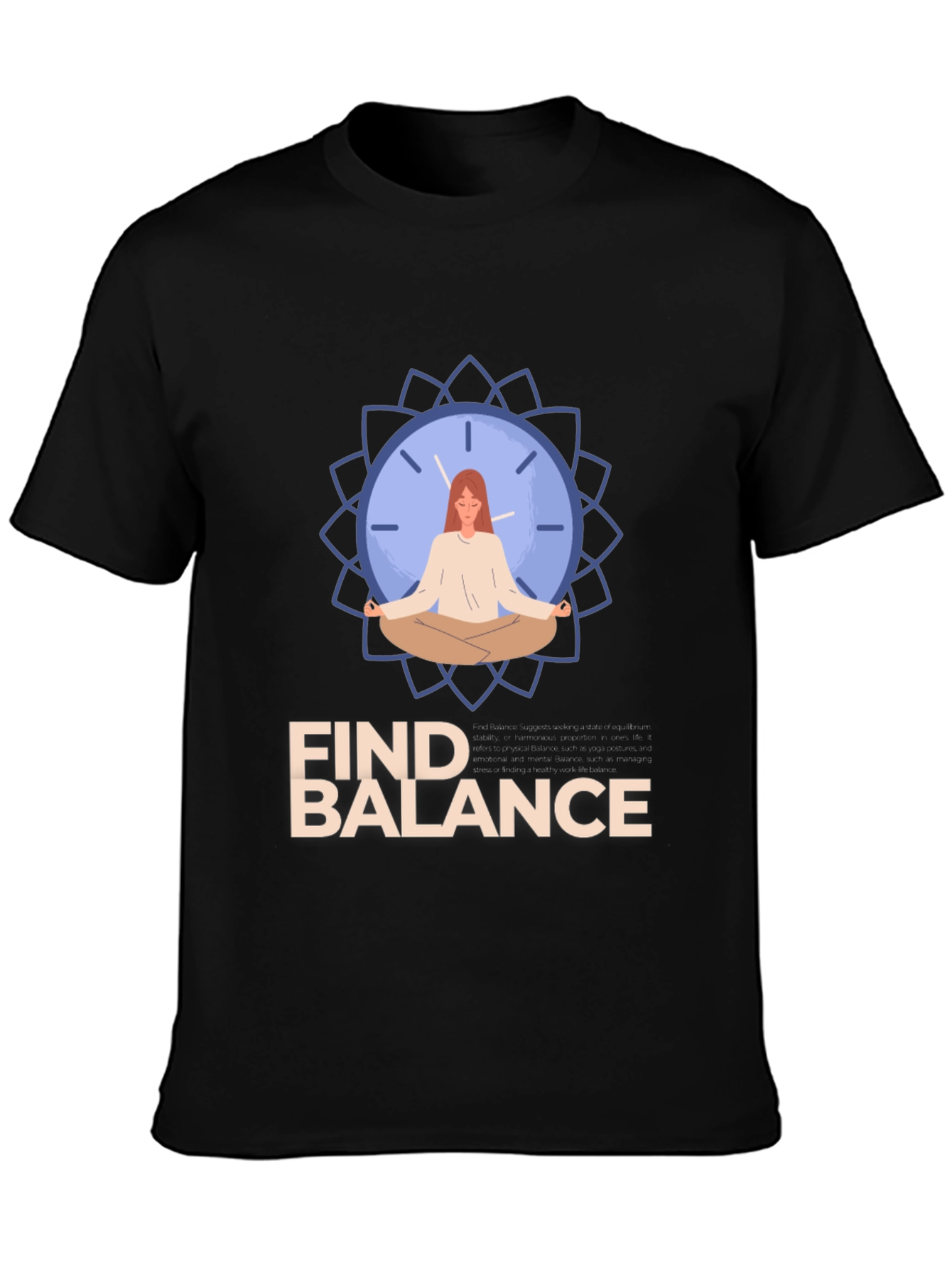 Find Balance T-Shirt - Mindful Meditation Graphic Tee