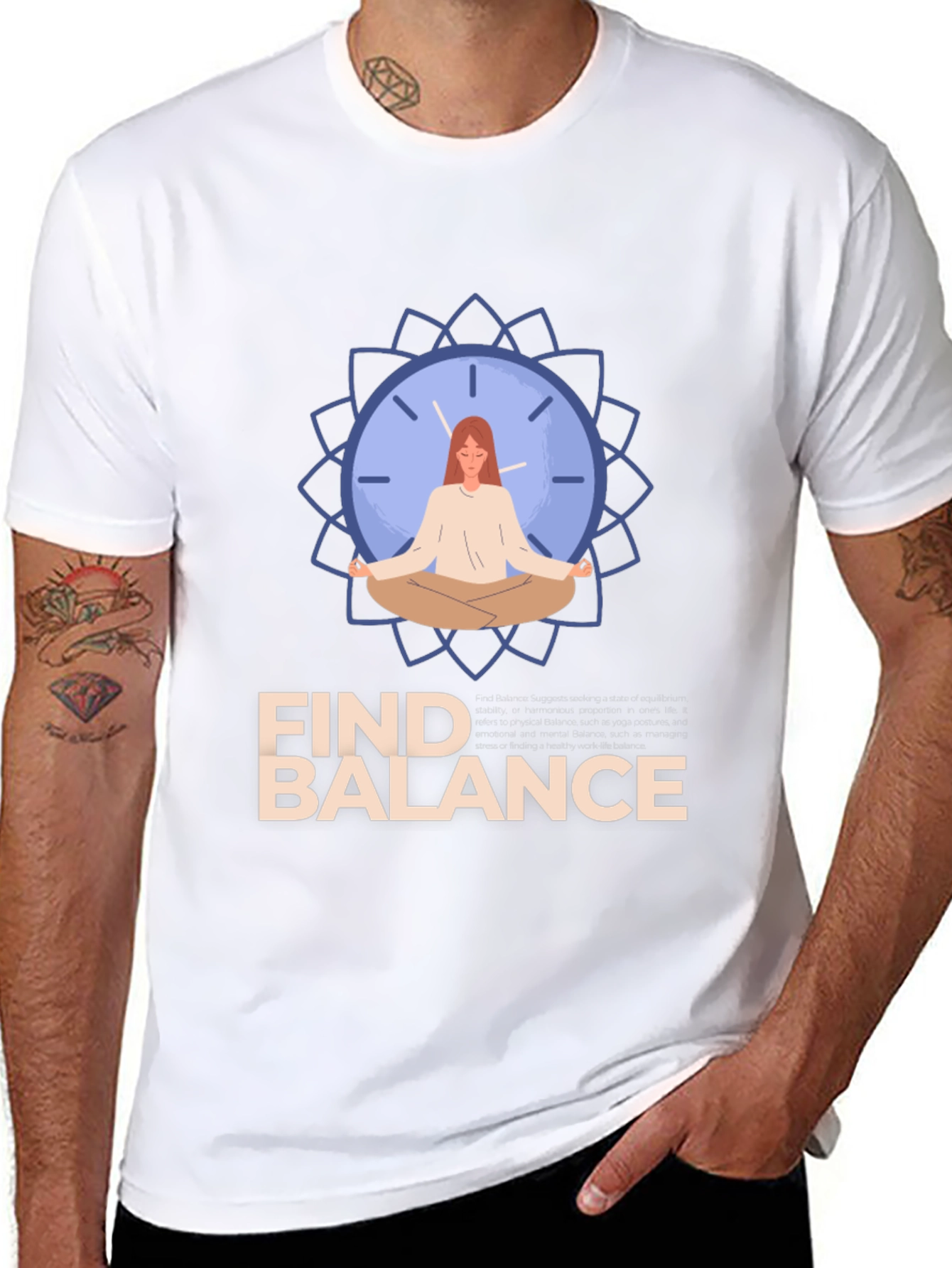 Find Balance T-Shirt - Mindful Meditation Graphic Tee