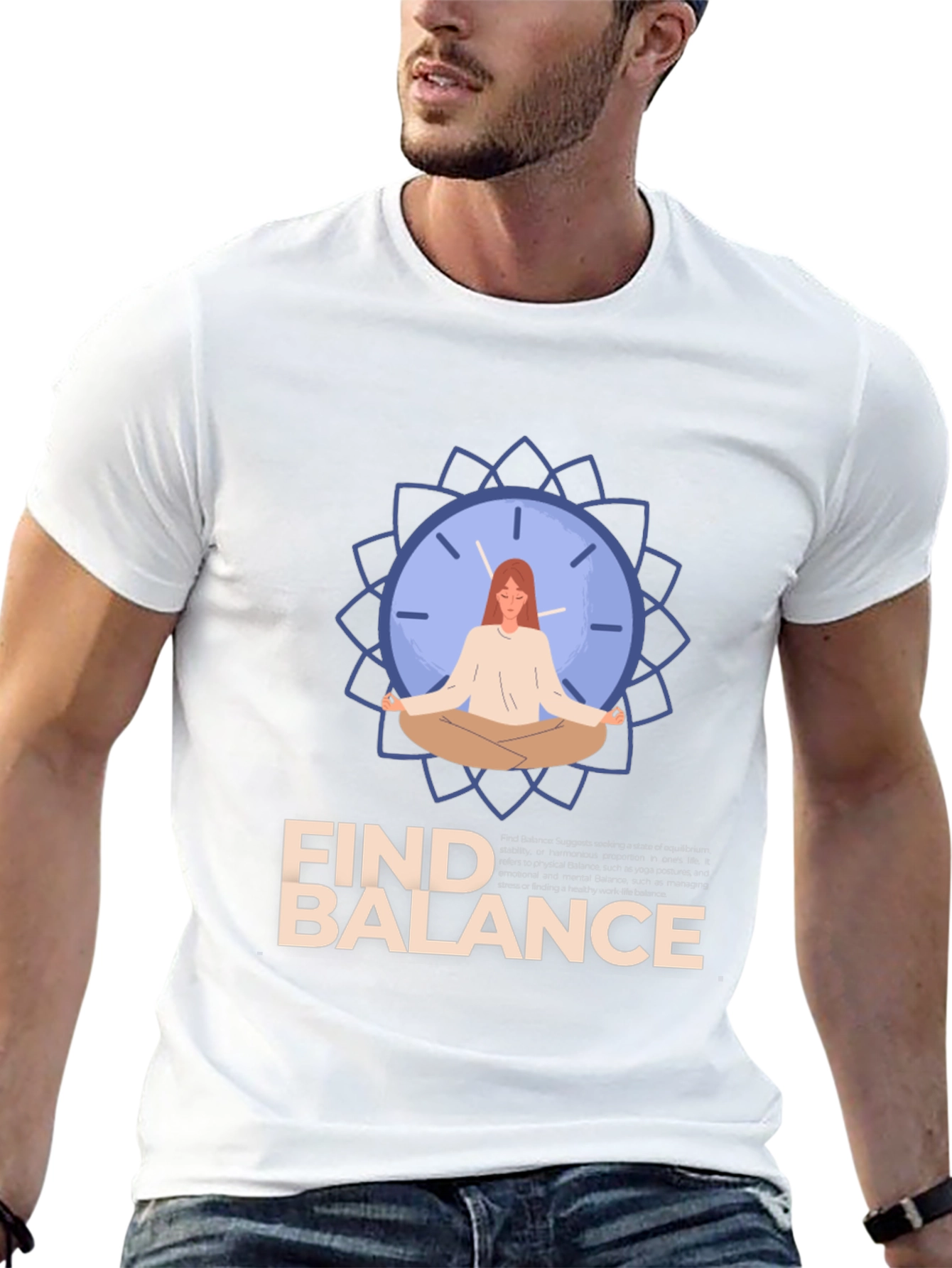 Find Balance T-Shirt - Mindful Meditation Graphic Tee