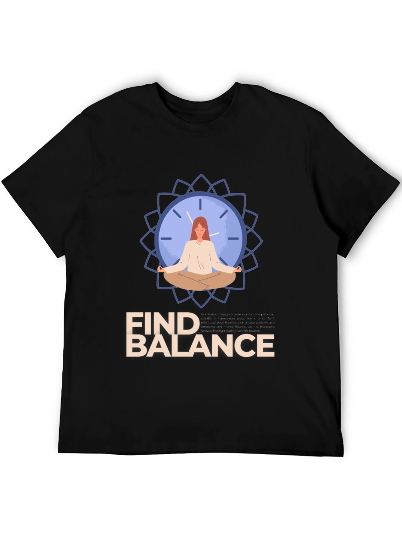 Find Balance T-Shirt - Mindful Meditation Graphic Tee