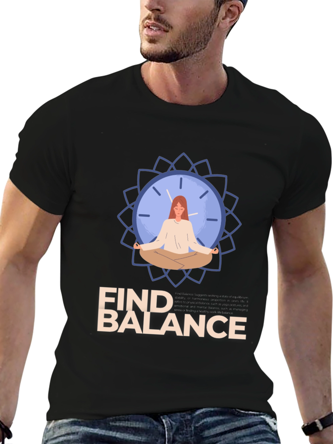 Find Balance T-Shirt - Mindful Meditation Graphic Tee