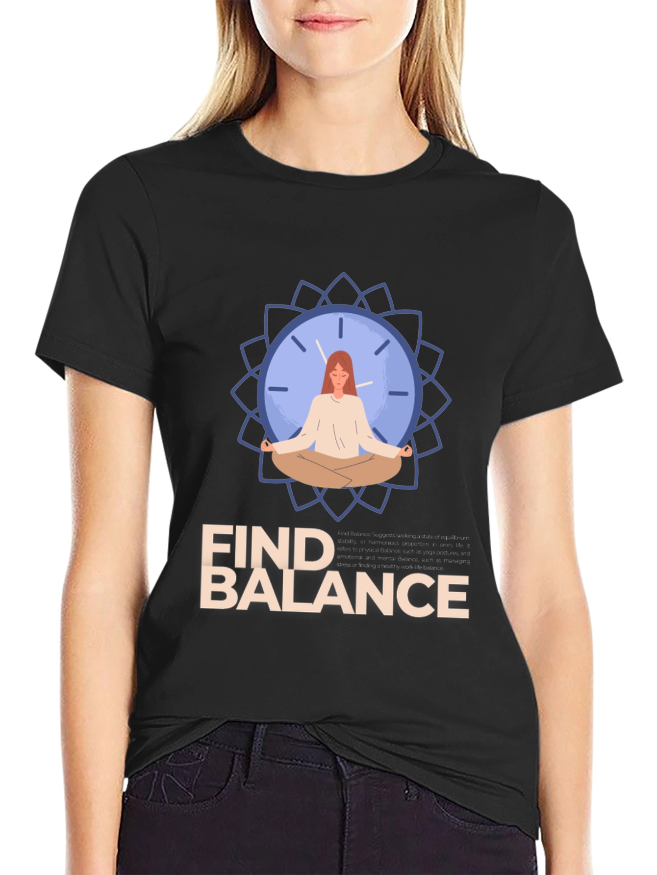 Find Balance T-Shirt - Mindful Meditation Graphic Tee